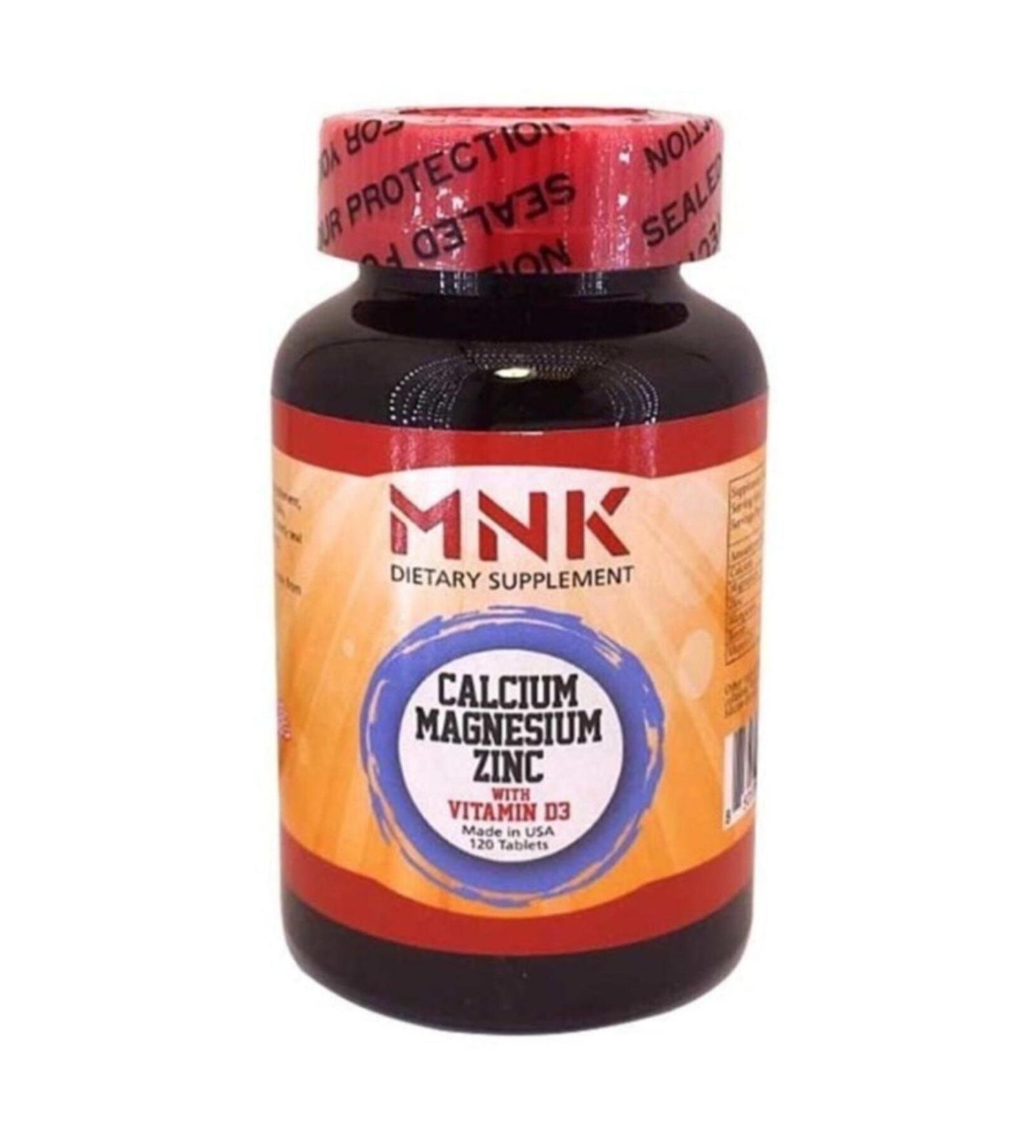 Mnk Calcium Magnesium&zinc With Vitamin D 120 Tablets Calcium Magnesium Zinc USA