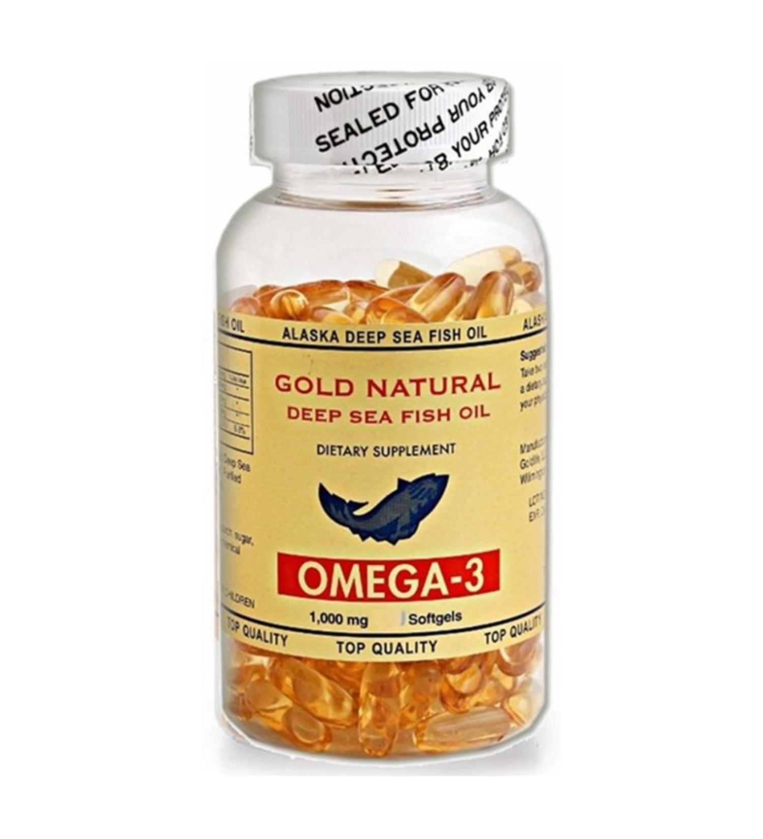 Gold Natural Omega 3 Fish Oil 100 Softgel USA