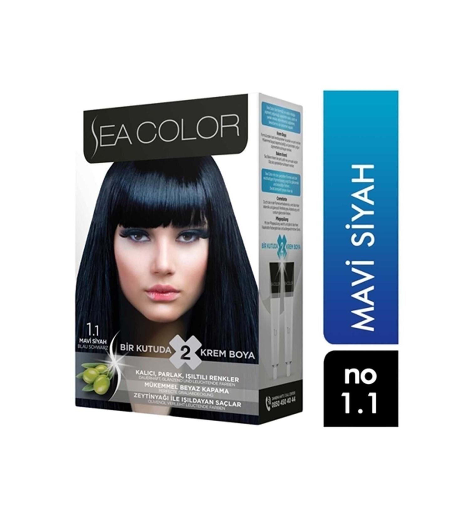 Sea Color Hair Dye 1.1 Blue Black 8698753382096