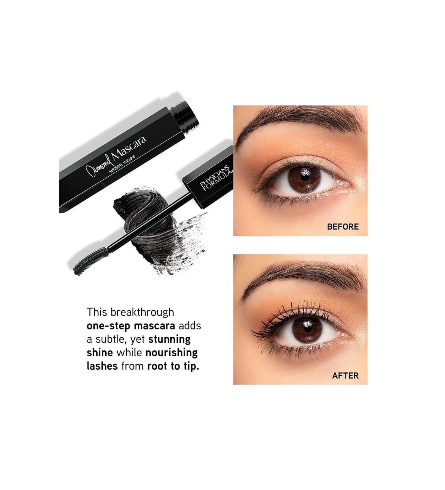 Physicians Formula Mineral Wear Diamond Mascara Black Nourishing Black Mascara Diamond Dust Lash Booster