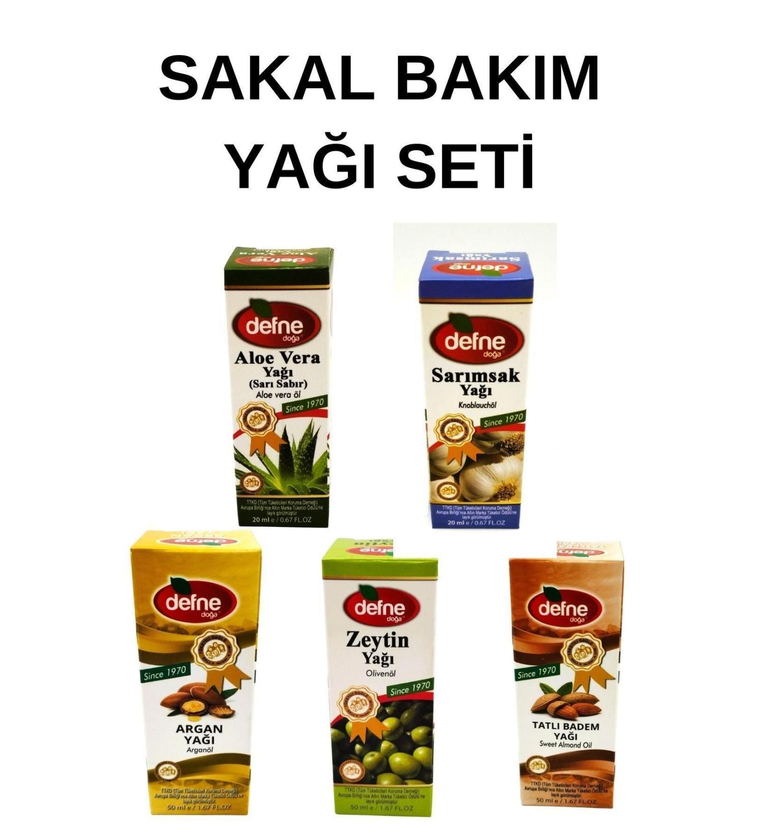 Defne Do a Beard Care Oil Set (T.Almond-Garlic-Argan-Olive Oil-Aloe Vera) - Buy Online on GoSupps.com