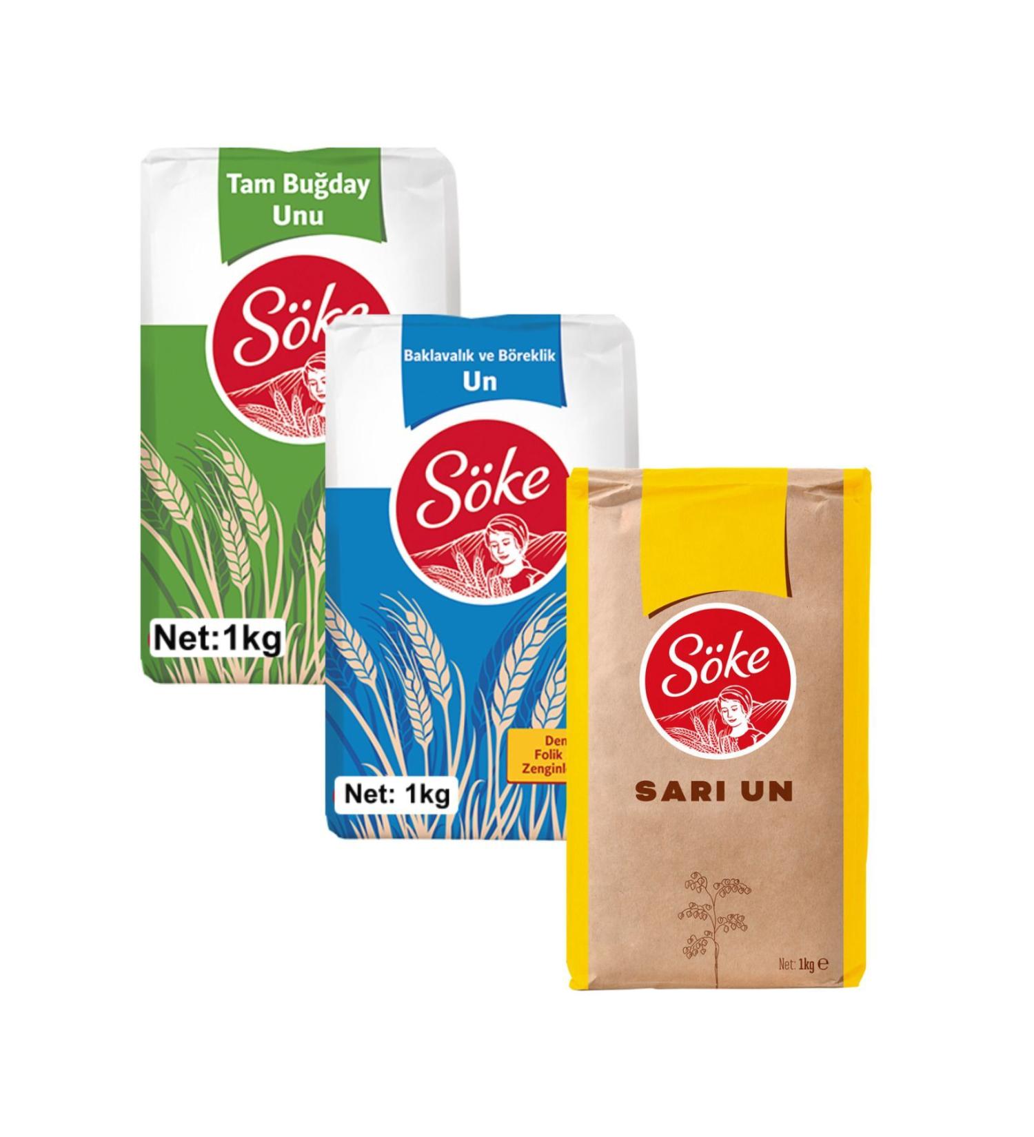 S ke Whole Wheat Flour Baklava Pastry Flour Yellow Flour 3 x 1 Kg