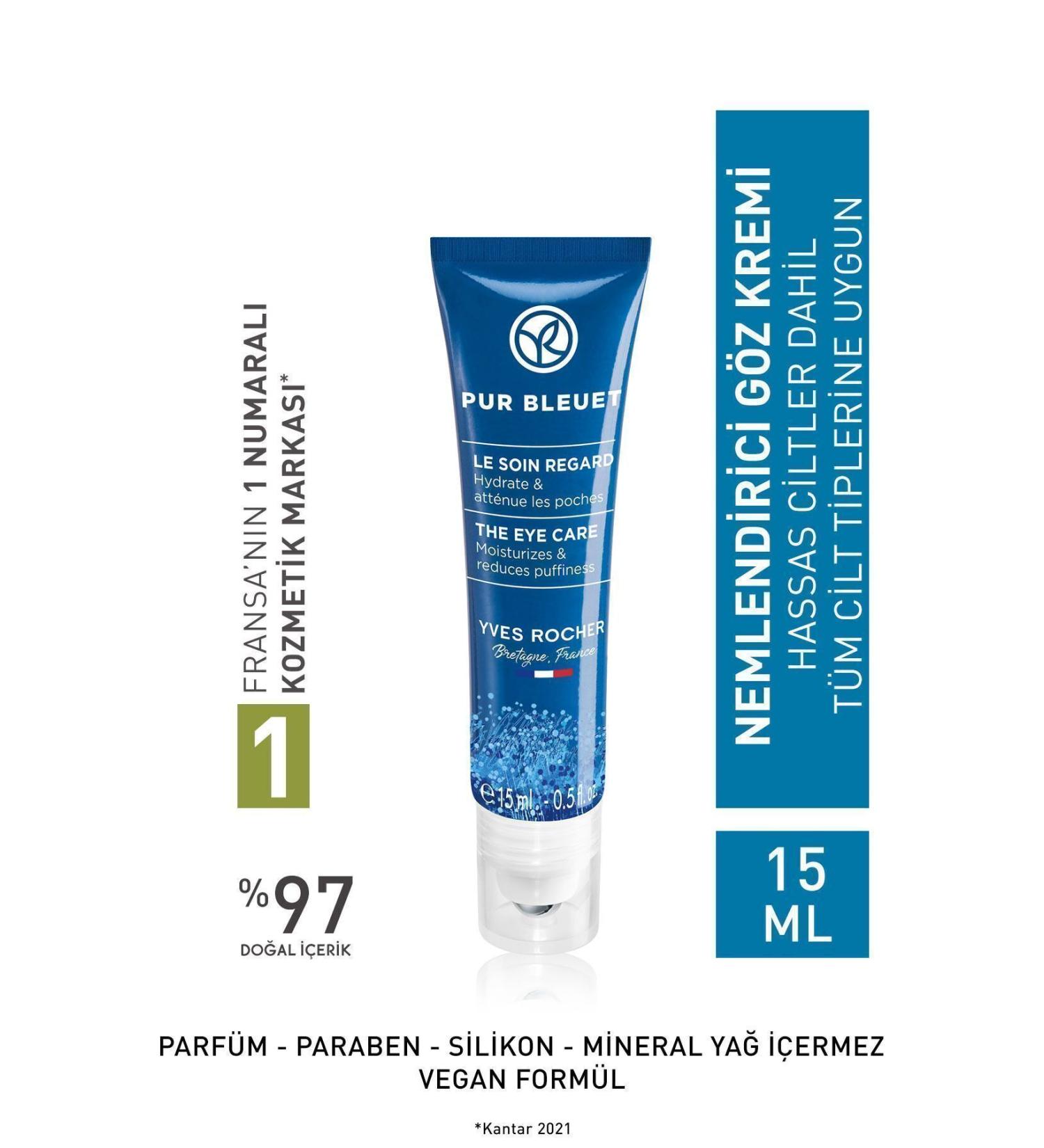 Yves Rocher Anti-Puffiness and Anti-Bagging Pur Bleuet Eye Serum-15 ml + Eye Contour Gel - Buy Online on GoSupps.com