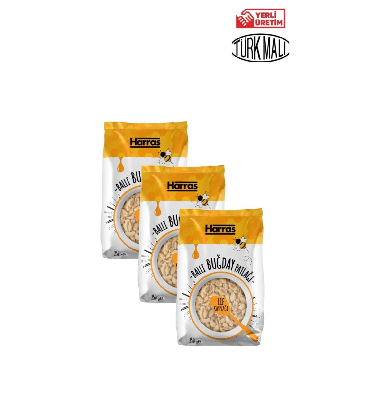 Harras Fiber Source Honey Wheat Flakes 3 Pieces X 250 gr