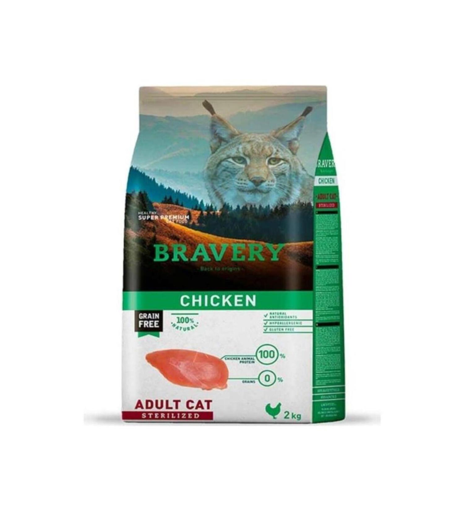 Braven Bravery Grain-Free Chicken Sterilized Adult Cat Food 2kg