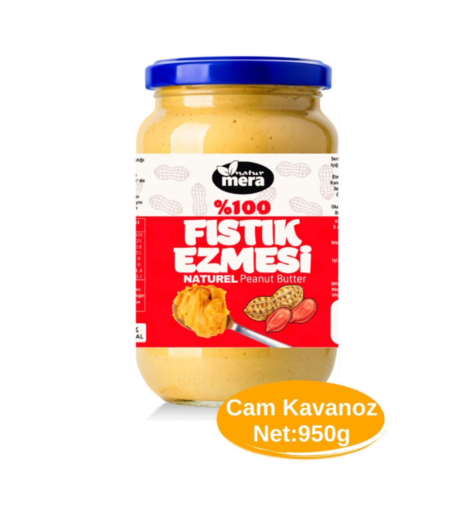 Naturmera 0 Pure No Sugar Added Peanut Butter 950 (Glass Jar) G