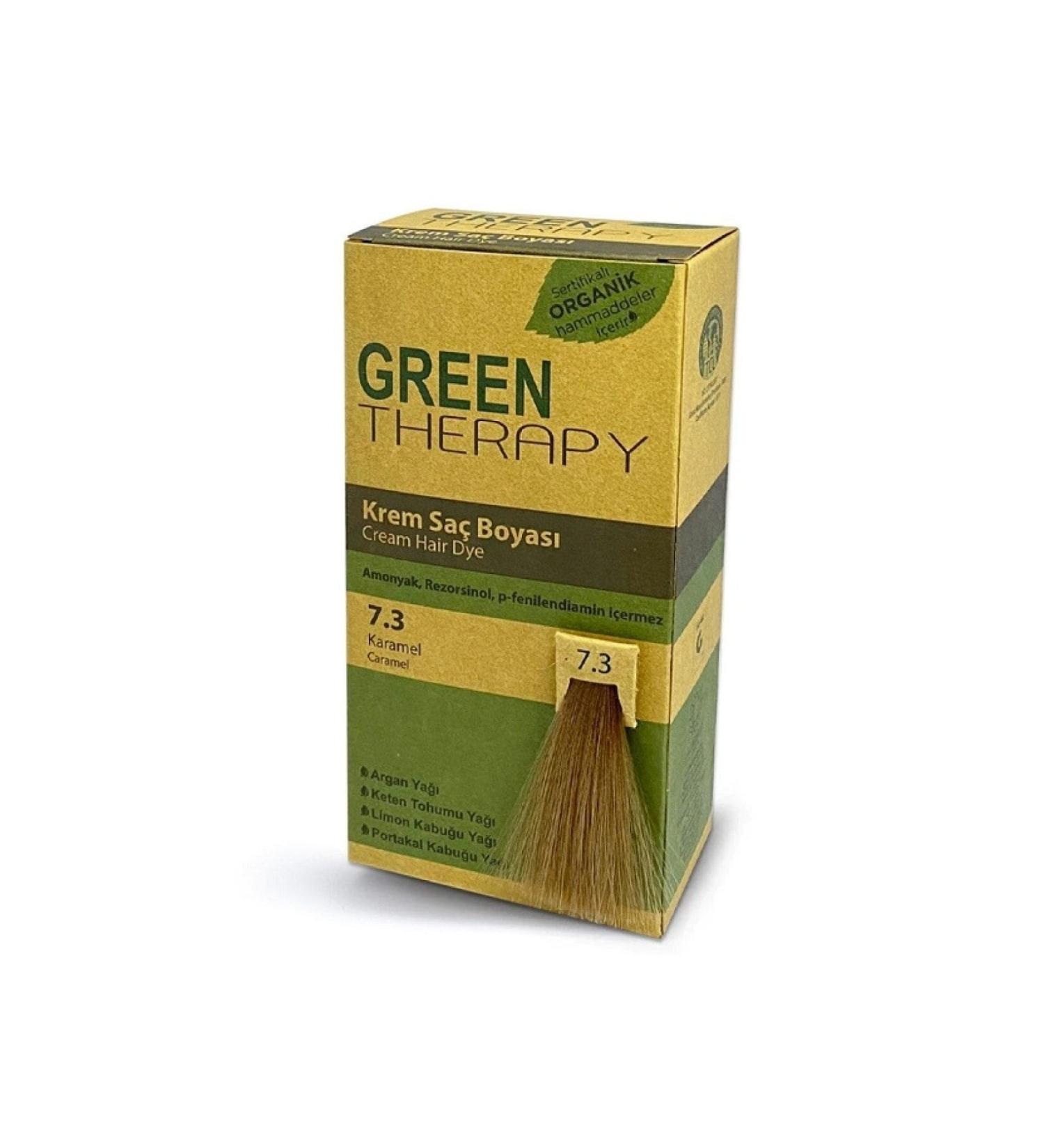 Green Therapy Cream Hair Dye 7.3 Caramel
