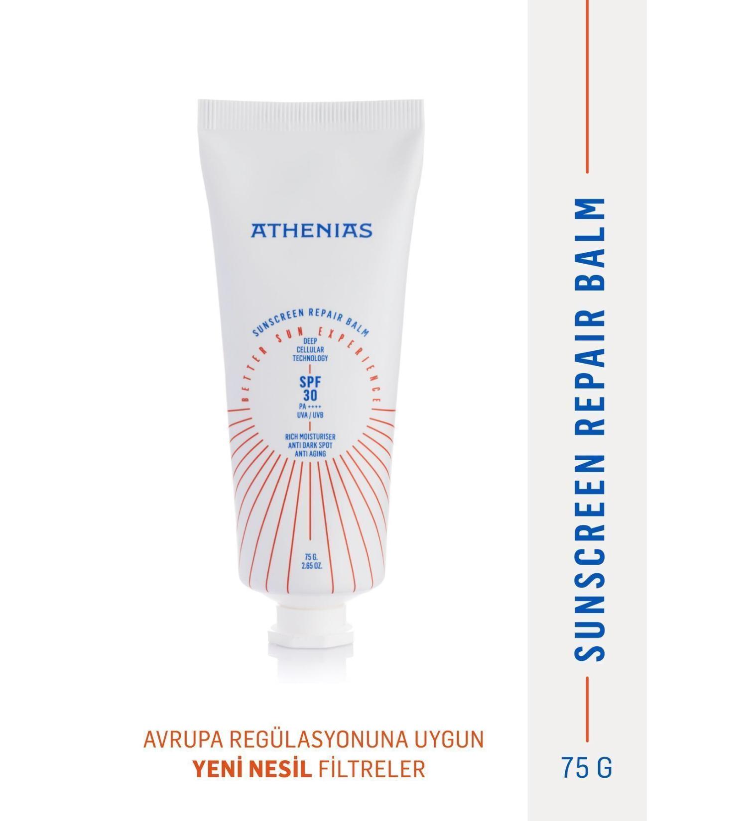 Athenias Sunscreen Repair Balm 75 g Spf30+ Anti-Dryness and Anti-Blemish Moisturizing Sunscreen Balm - Buy Online on GoSupps.com