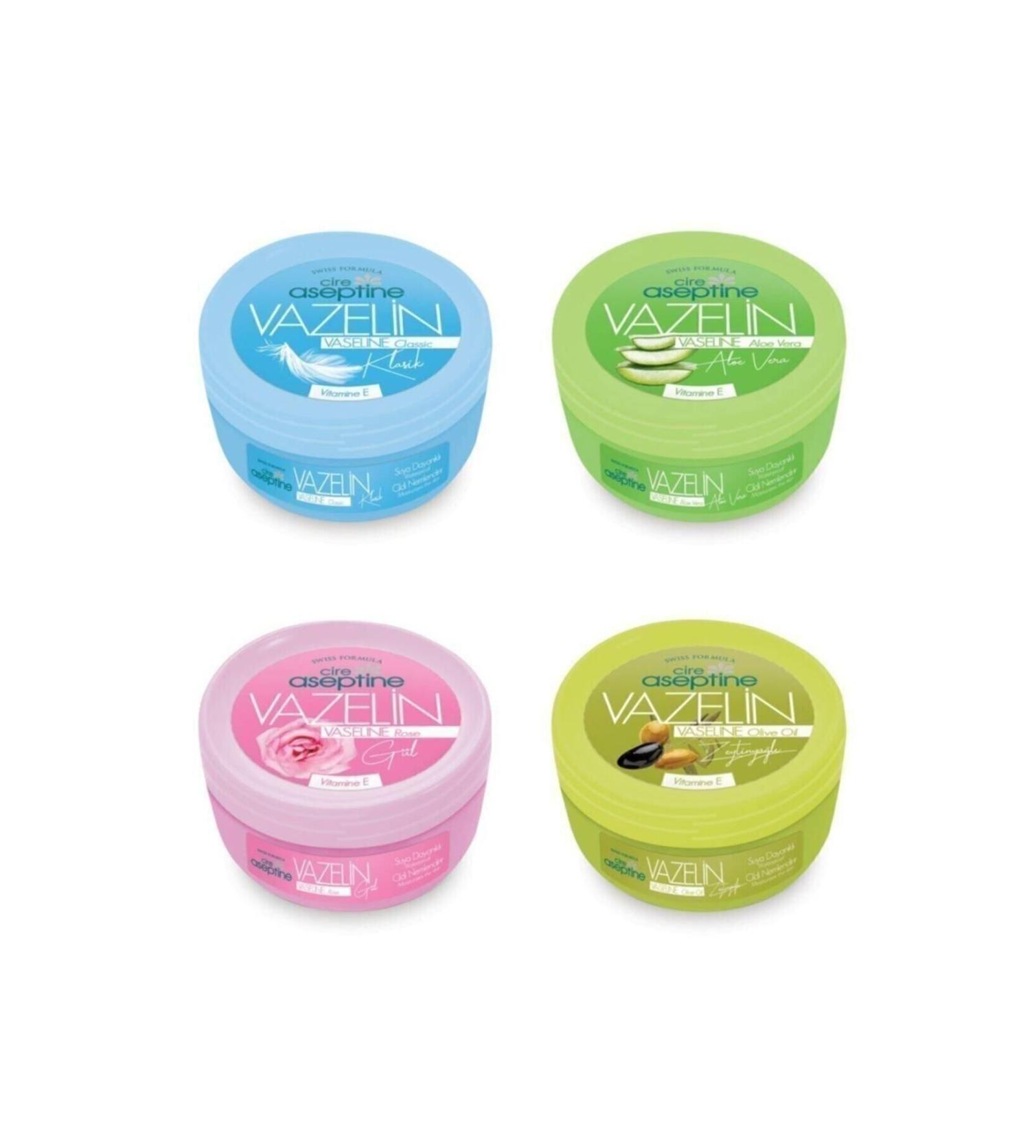 Cire Aseptine Cire Aceptine 4-Piece Mixed Pack Vaseline 150 ml X4