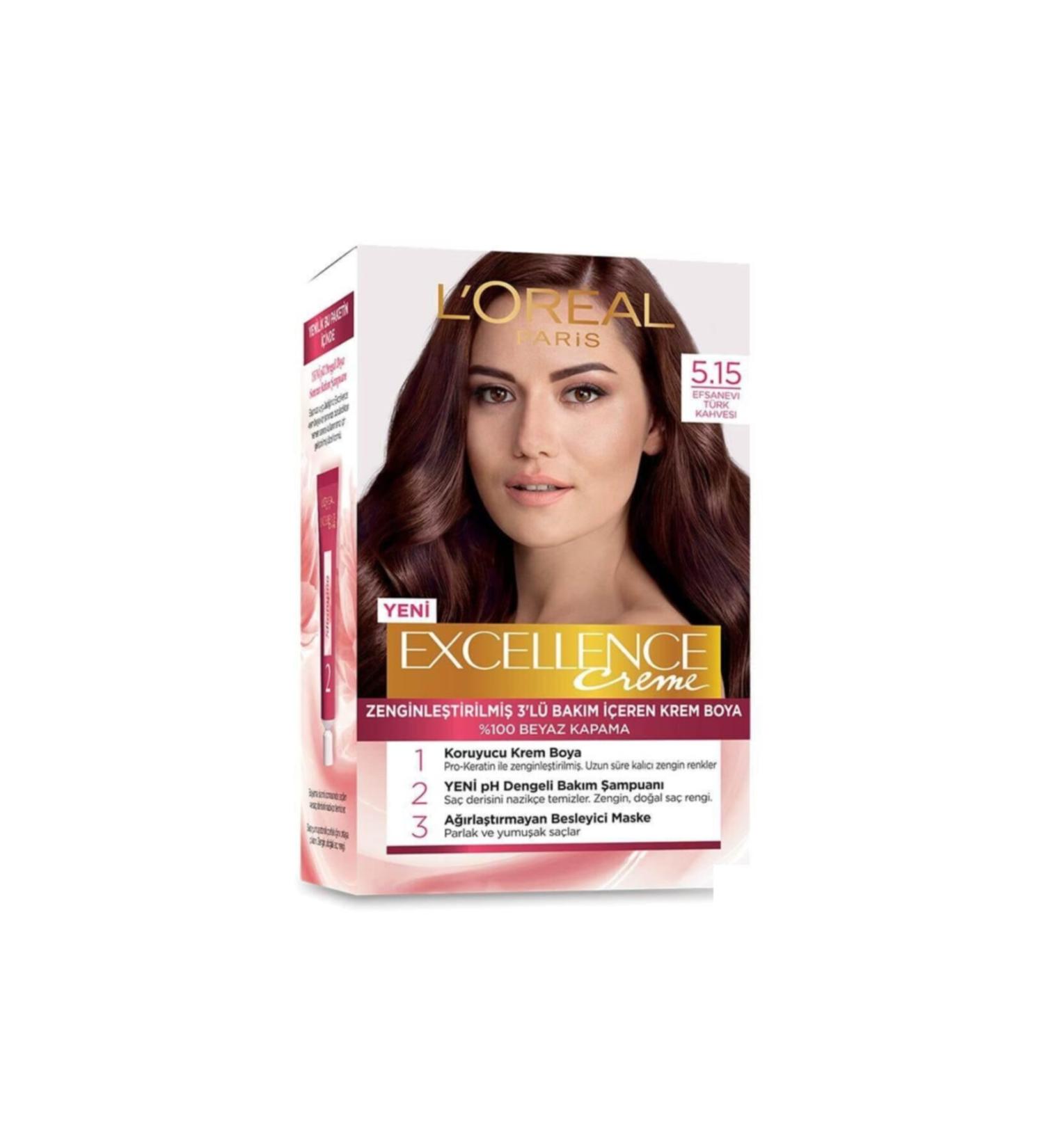 L'Oreal Paris Loreal Paris Excellence Creme Hair Dye - 5.15 Legendary Turkish Coffee
