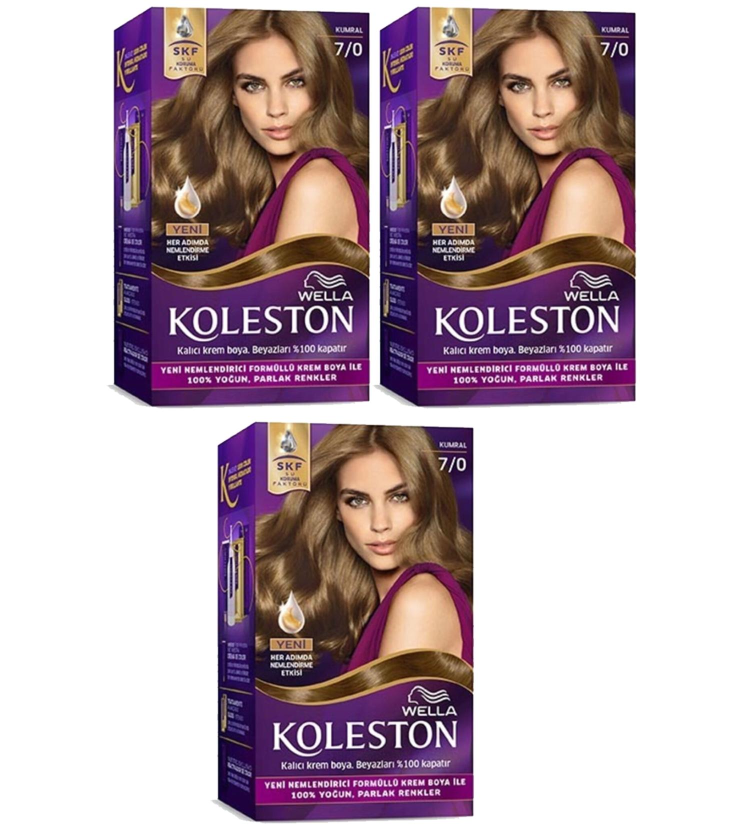 Wella Kit 7/0 Blonde Hair Dye X 3 Pieces