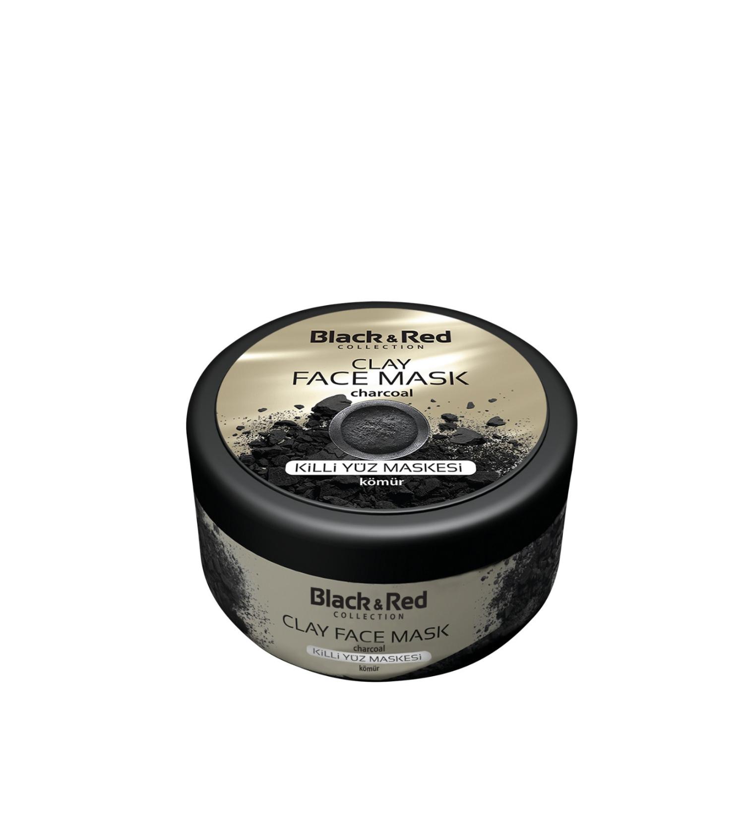 Black Red Black & Red Clay Face Mask with Charcoal 400gr