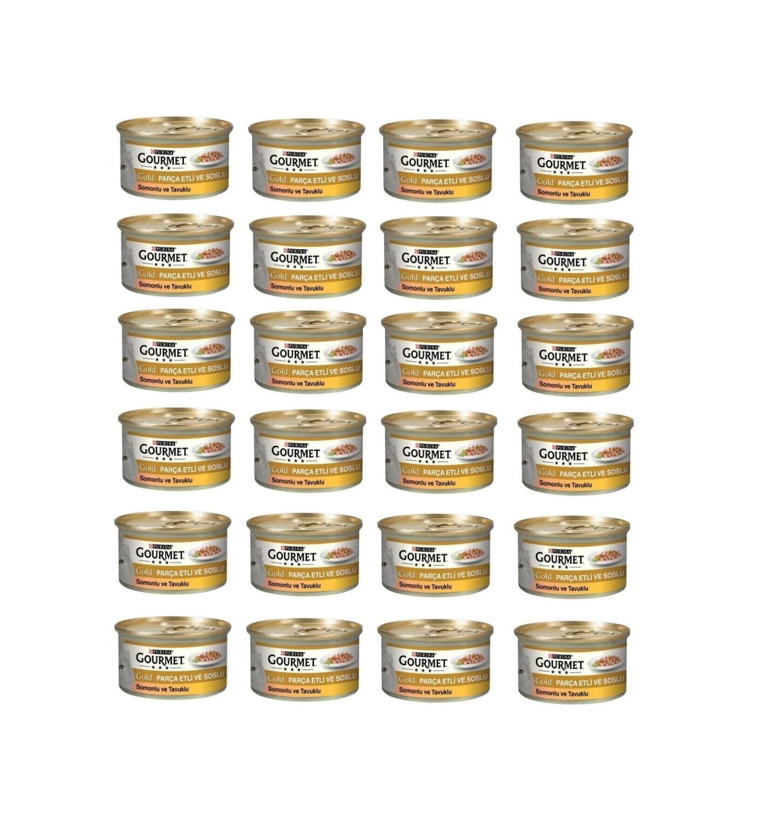 Gourmet Gourmet Gold Canned Adult Cat Food with Salmon and Chicken 24 X 85 G