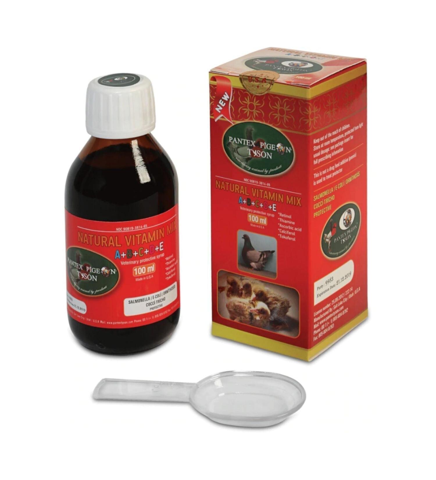 Owl Tyson / Natural Vitamin Mix A+b+c+d+e 100 Ml (Special Vitamin)