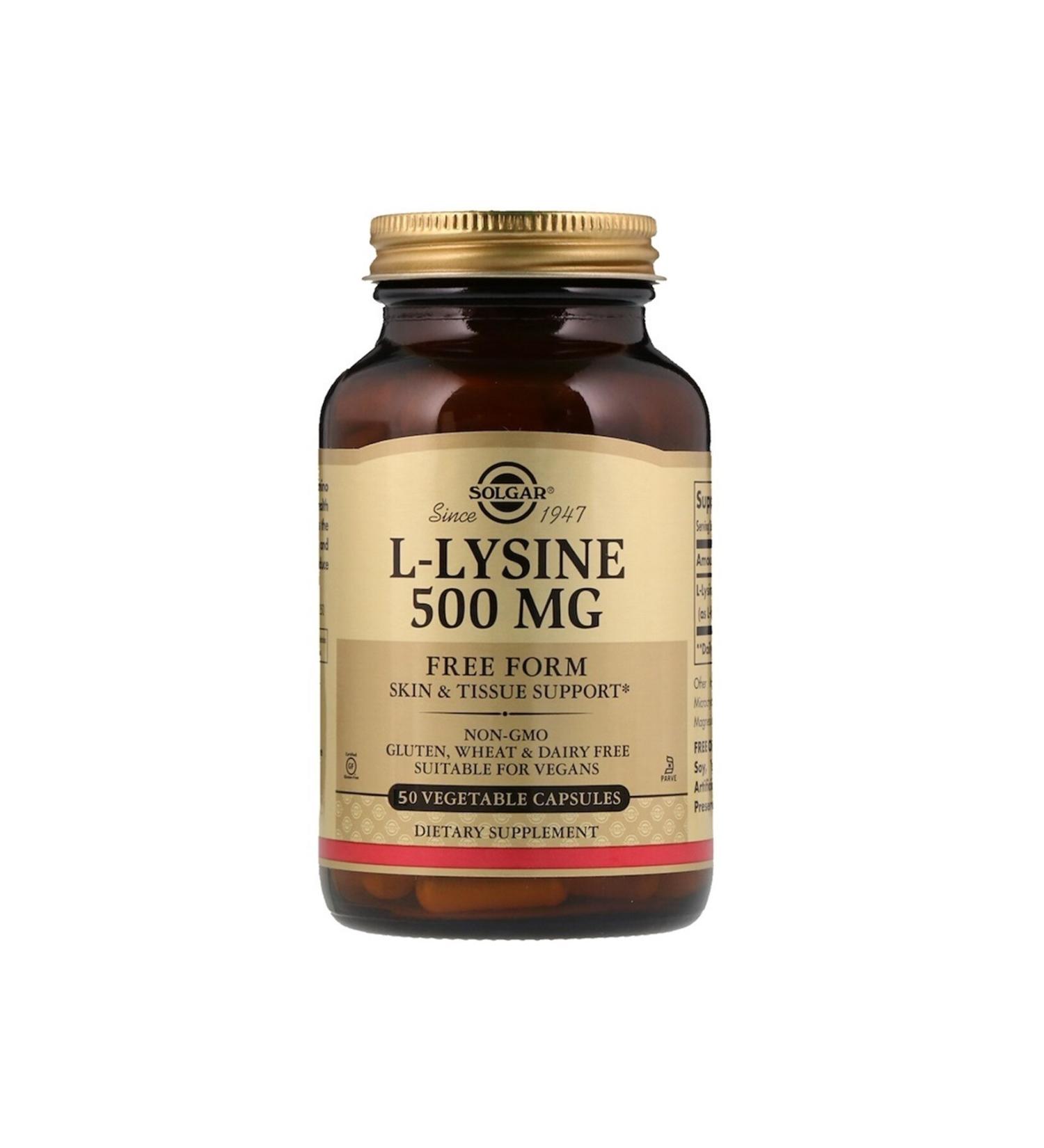 Solgar L-lysine 500 Mg 50 Capsules