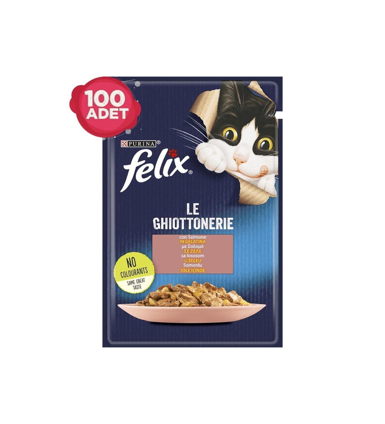 FELIX Felix Salmon Pouch Cat Wet Food Canned 100 X 85 Gr.