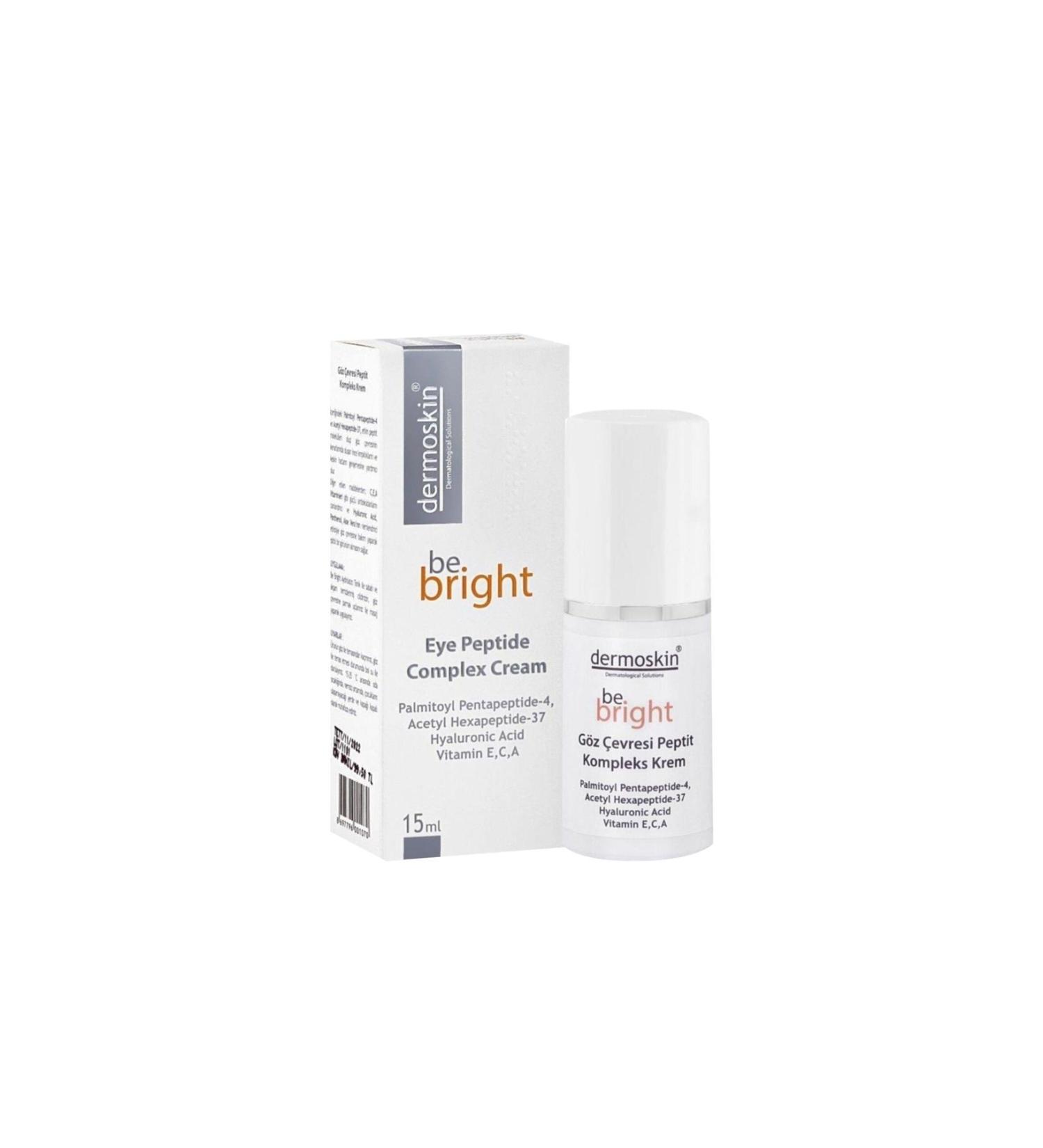Dermoskin Silky Structure Revitalizing Dry Eye Area Be Bright Peptide Complex Cream 15 ml - Buy Online on GoSupps.com