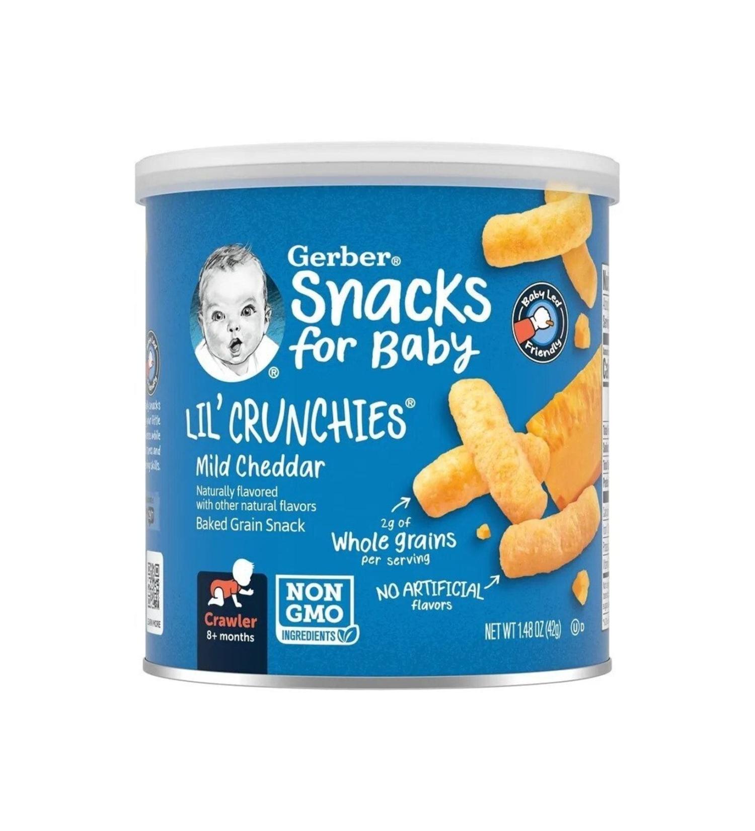 Gerber Lil Crunchies Mild Cheddar Snack 42 gr