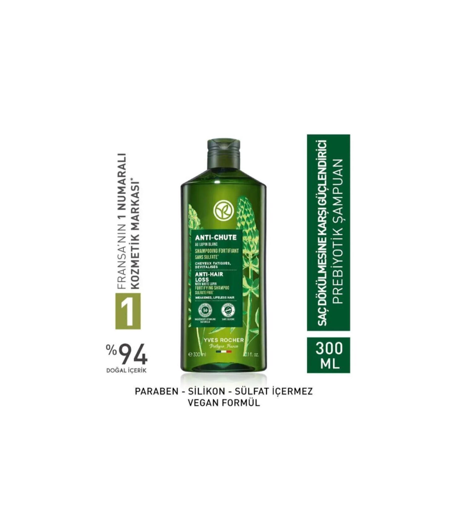 Yves Rocher Prebiotic Shampoo AntiChute Against Hair Loss Herbal protection shield against hairloss 300 ml