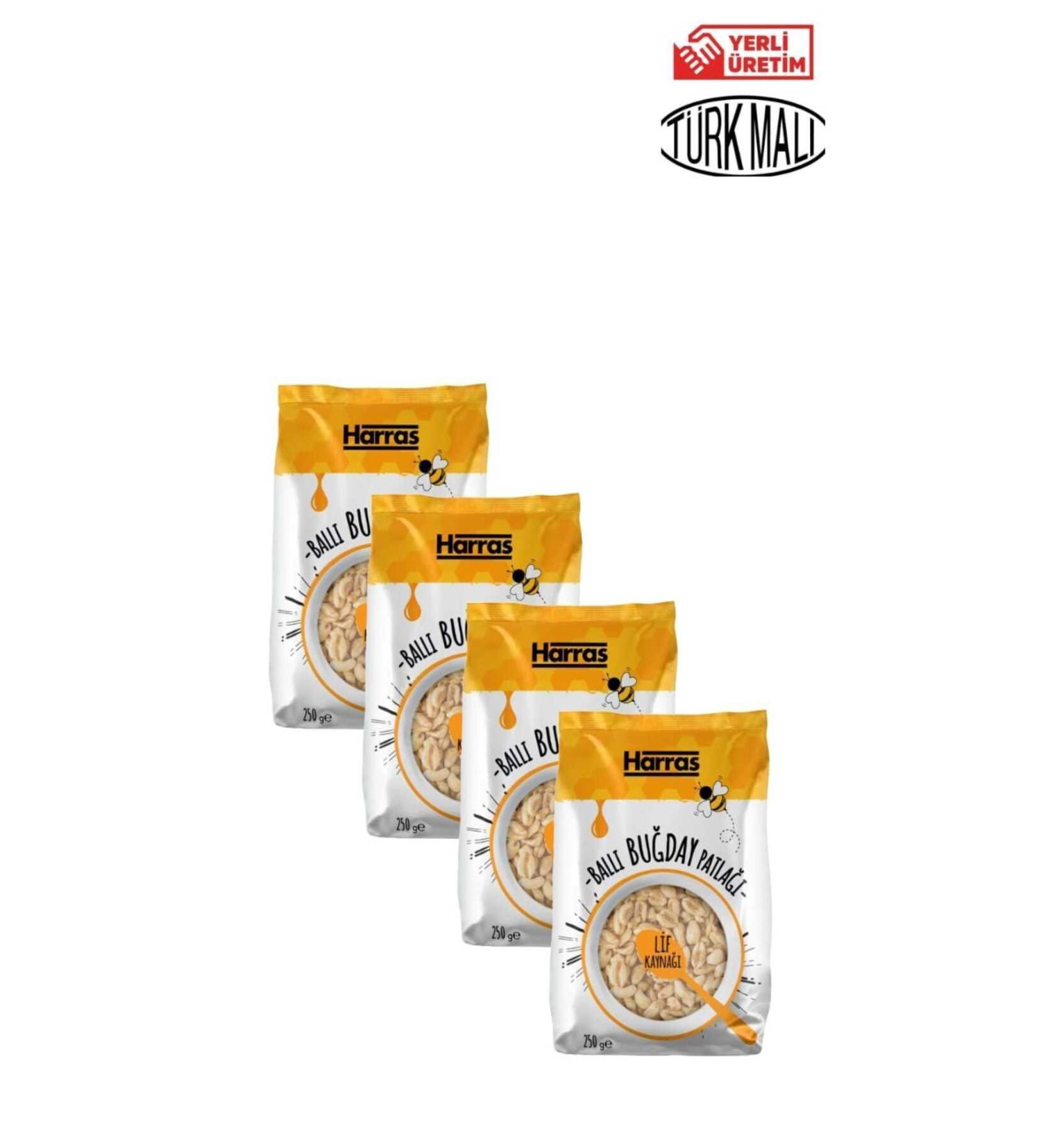 Harras Fiber Source Honey Wheat Flakes 4 Pieces X 250 gr