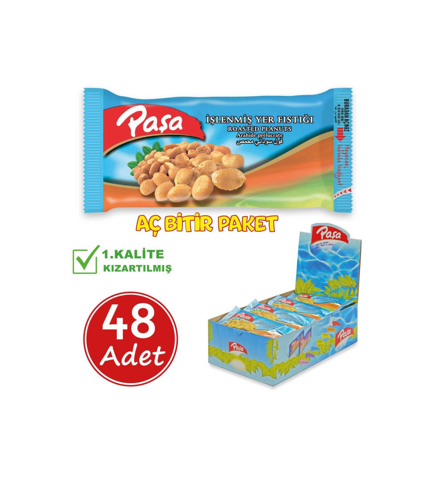 Pasha Dried Nuts Pasha Processed Peanut 30 gr X 48 Pieces (FIRST QUALITY) - Buy Online on GoSupps.com
