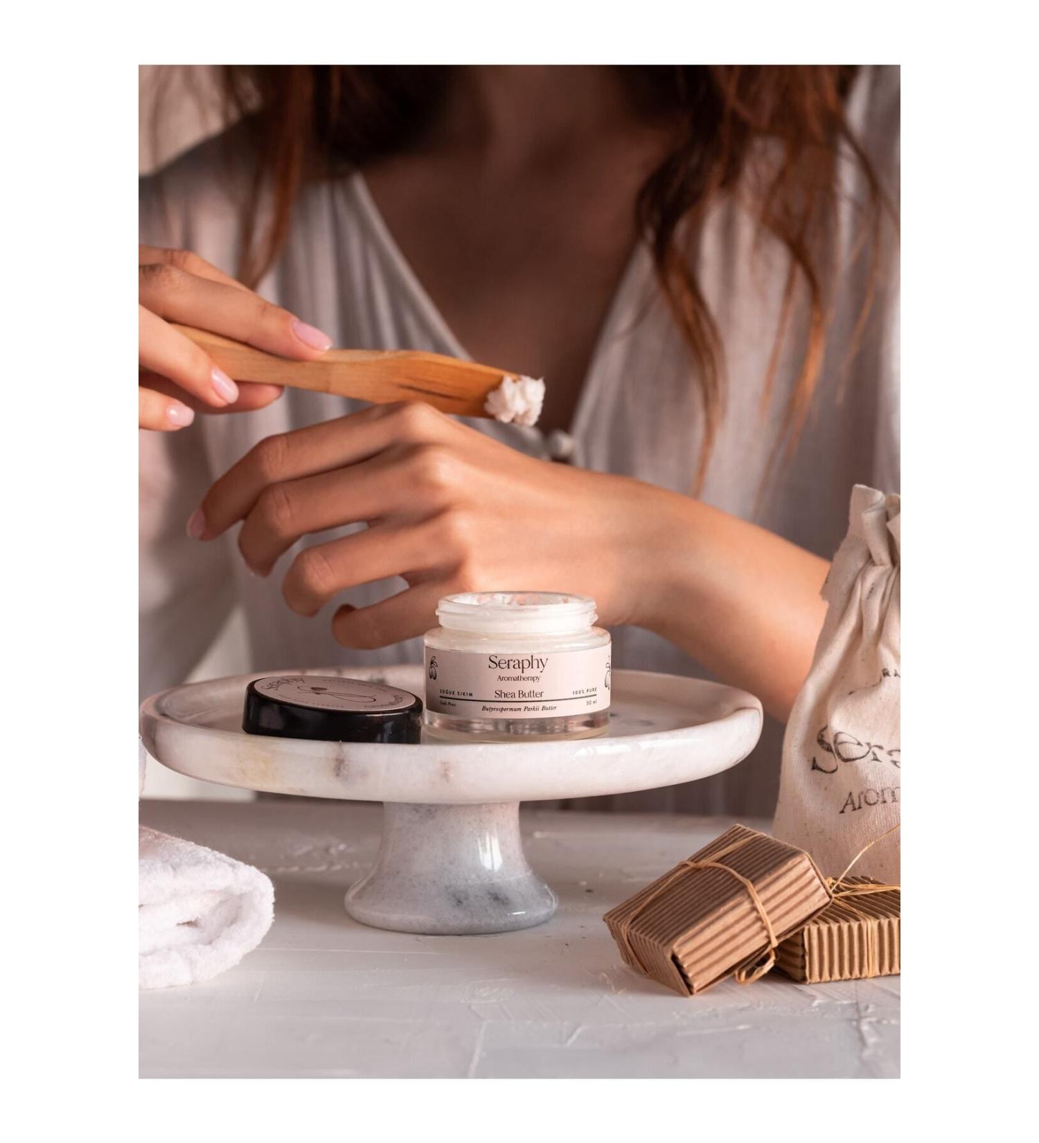 Seraphy Aromatherapy Cold Pressed - Shea Butter - (KARITE BUTTER) - Moisturizing - 50ml - %100 Pure