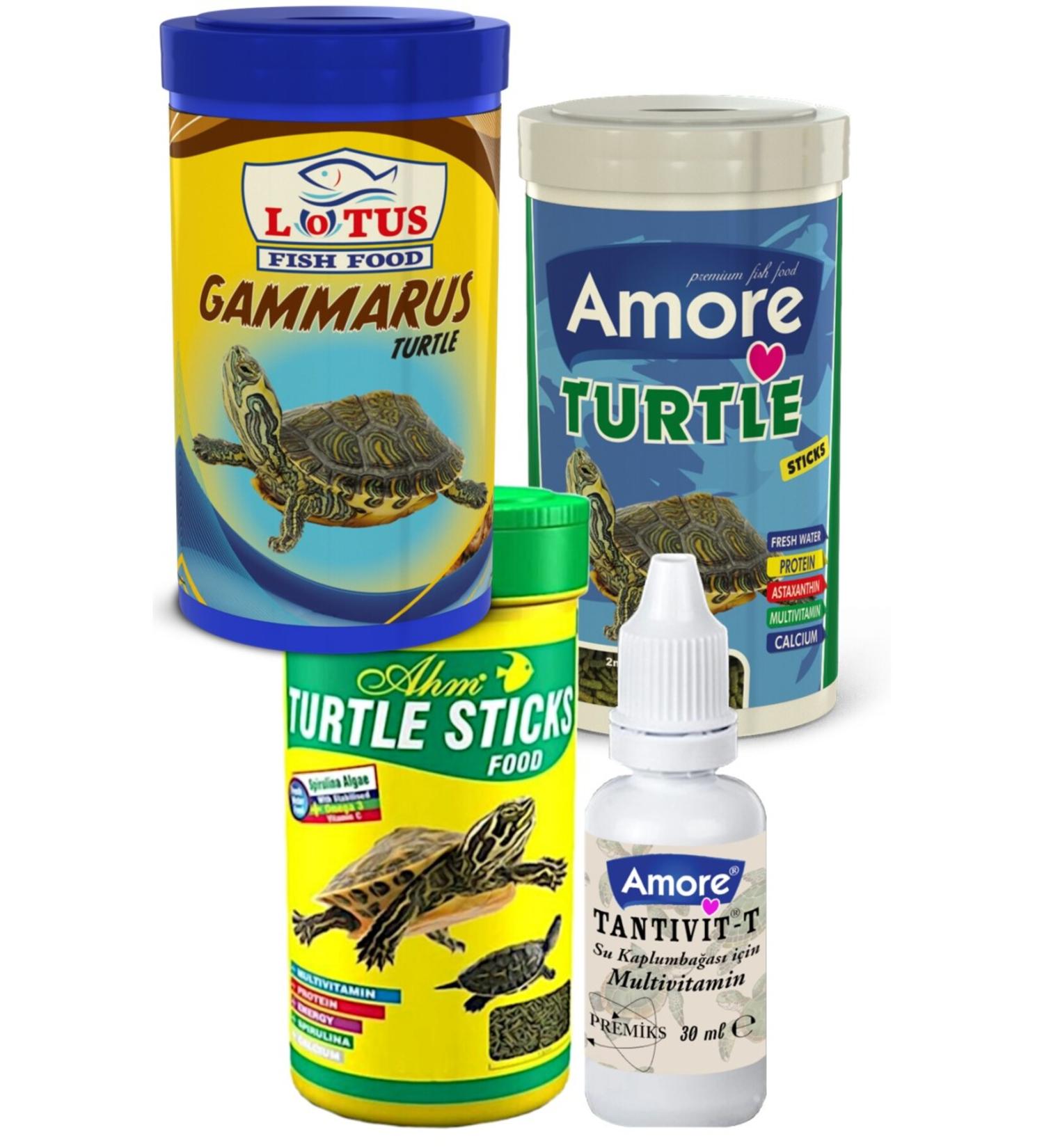 AMORE Gammarus 250ml Turtle Calcium Sticks 250ml Amr AHM Turtle Floating Food Multivitamin