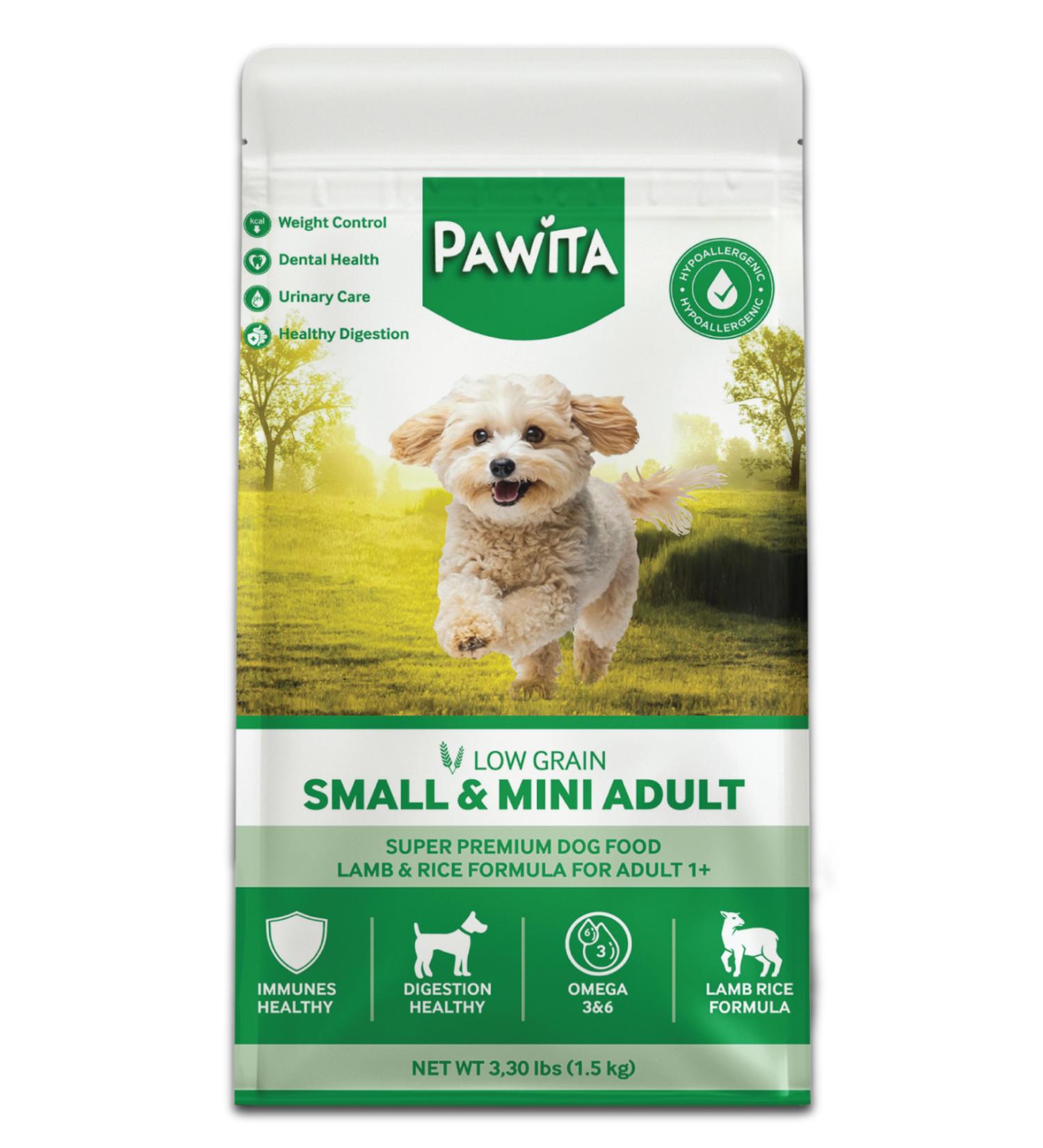 Pawita Hypoallergenic Small Mini Super Premium Lamb Small Breed Adult Dog Food 1.5 Kg - Buy Online on GoSupps.com