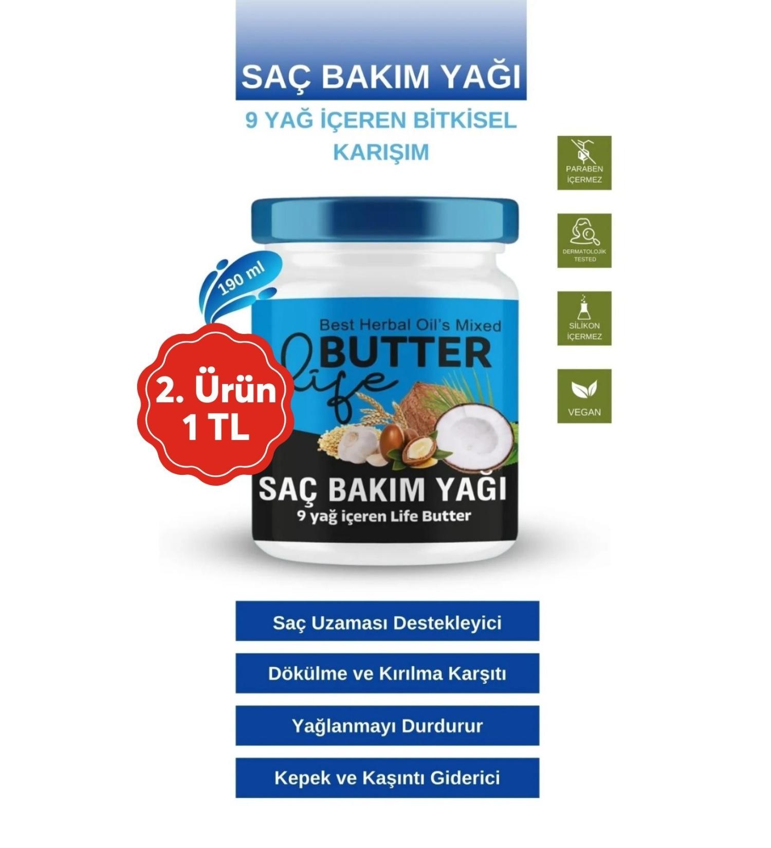 Life Butter Nourishing Strengthening Vitamin Providing Hair Care Oil for Slow and Delay Growing Damaged Hair