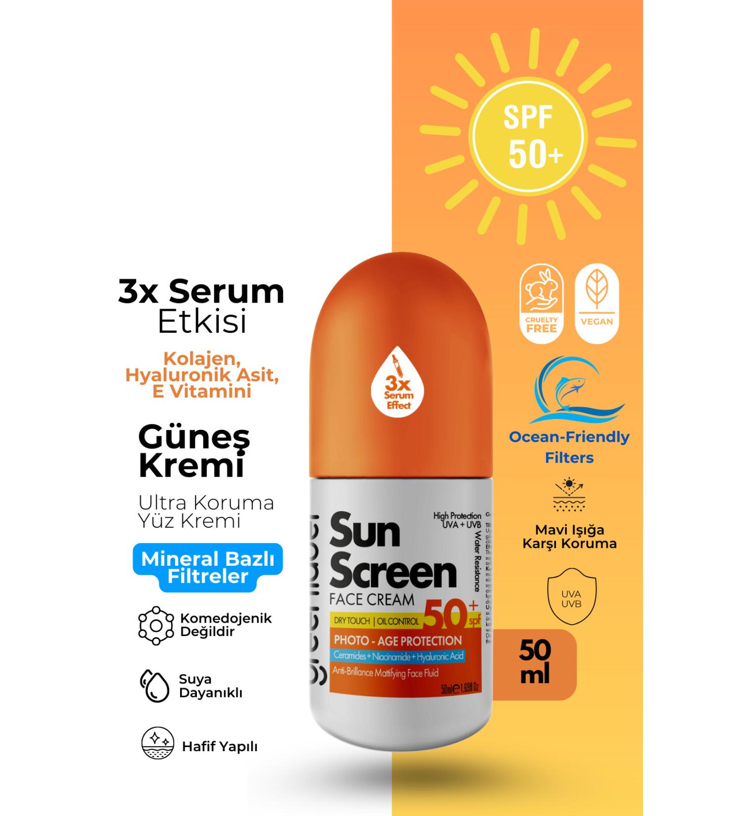 Green Label Anti-Spot Face Sunscreen with Hyaluronic Acid and Niacinamide 50 Spf High Protection 50 ml - Buy Online on GoSupps.com