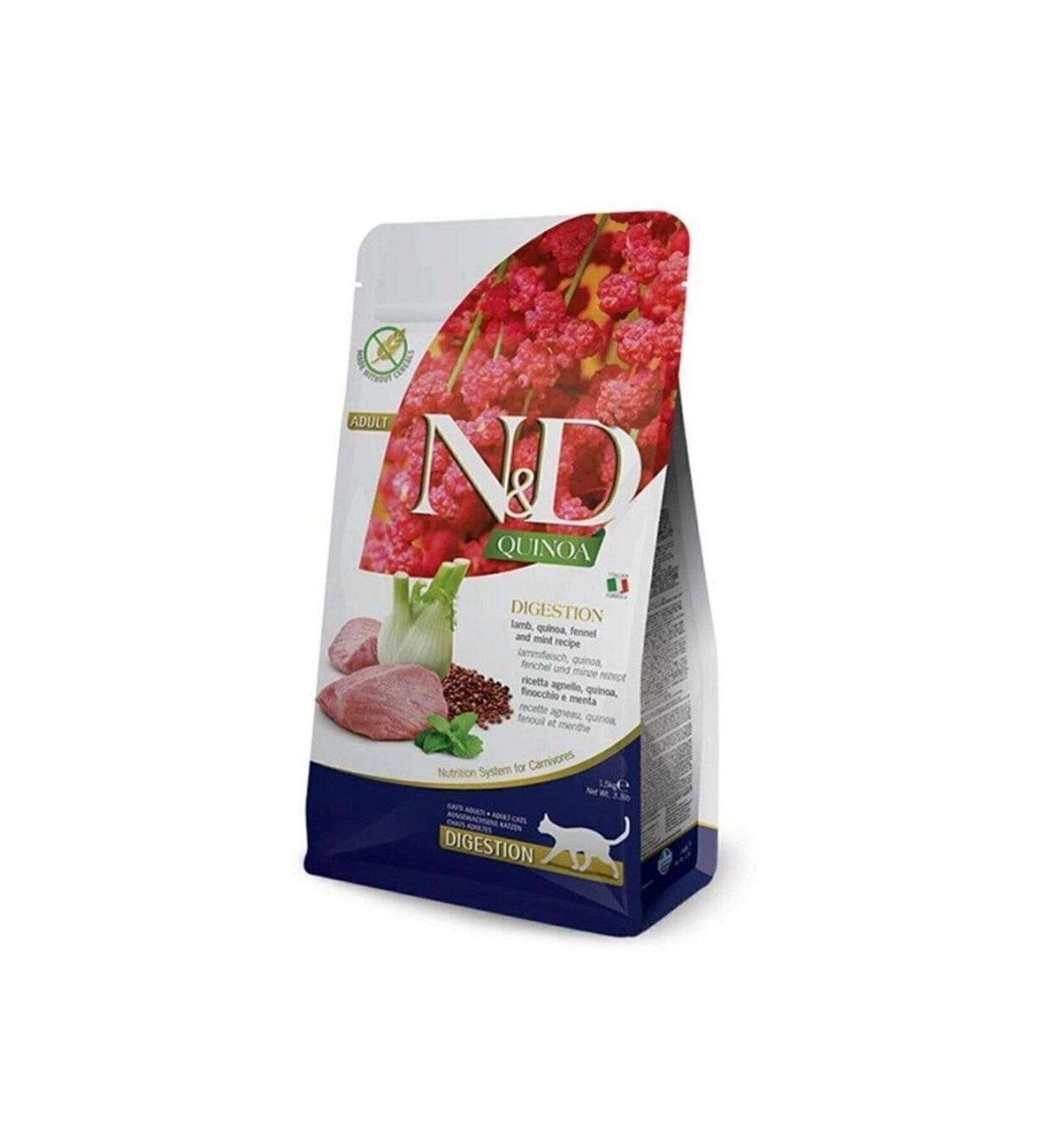 N & D Quinoa Digestion Digestive Support Lamb Cat Food 1.5 Kg