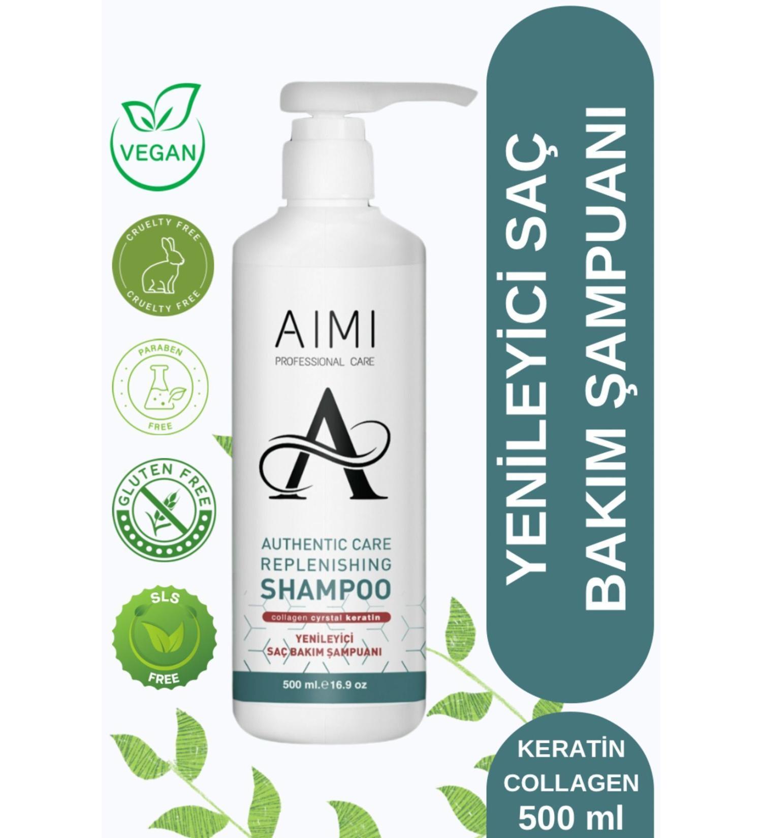 AIMI COSMETIC Vegan Paraben Sles Sls Silicone and Salt Free Renewing Hair Care Shampoo 500 ml - Buy Online on GoSupps.com