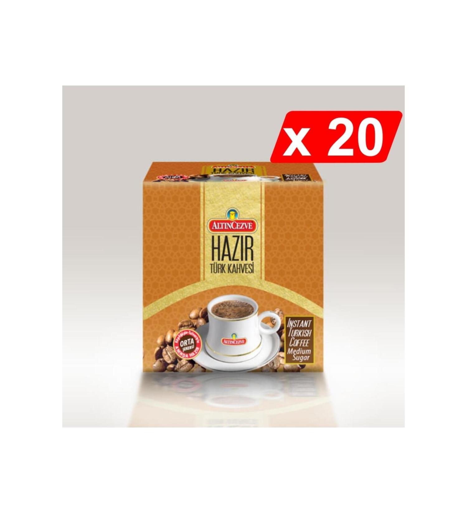 Alt ncezve Instant Turkish Coffee Medium Sugar (20 Pieces x 9 Gr) 20-PIECE PACK