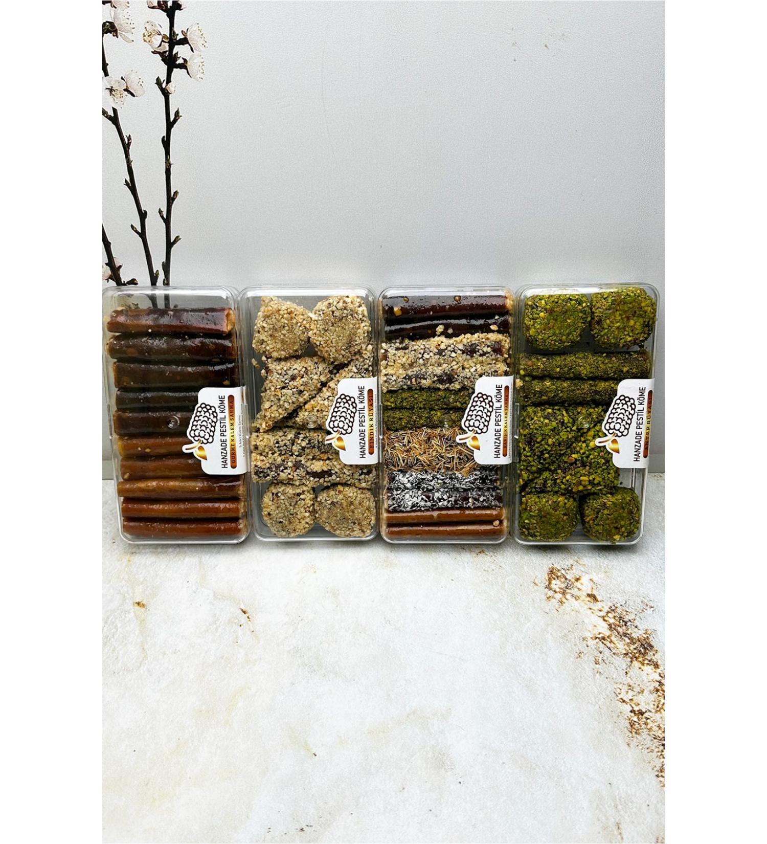 Hanzade Fruit Rolls K me G m hane Four-Piece Mixed Fruit Rolls Set 1290 g