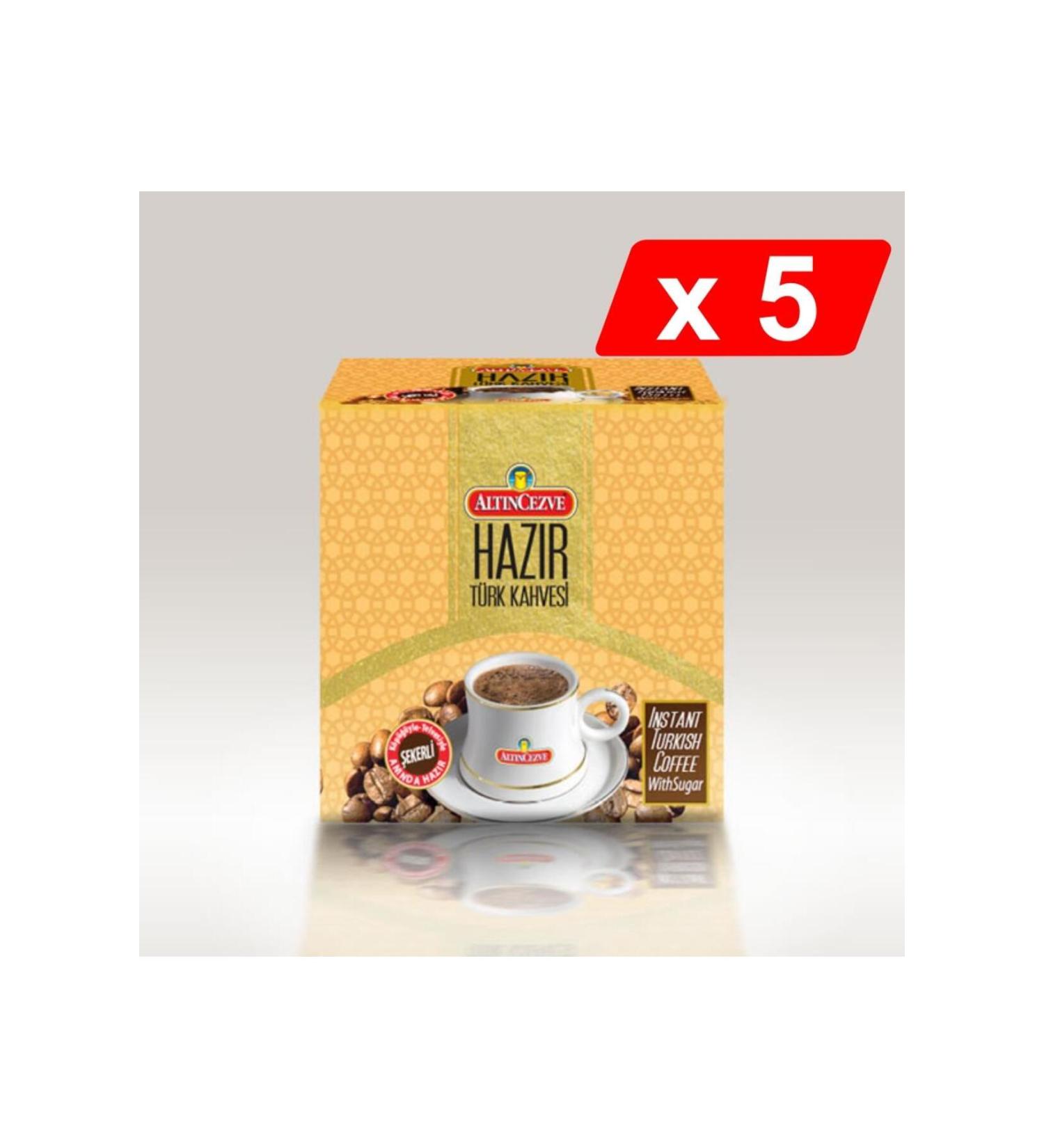 Alt ncezve Instant Turkish Coffee with Sugar (20 Pieces x 11 Gr) x 5 Packs