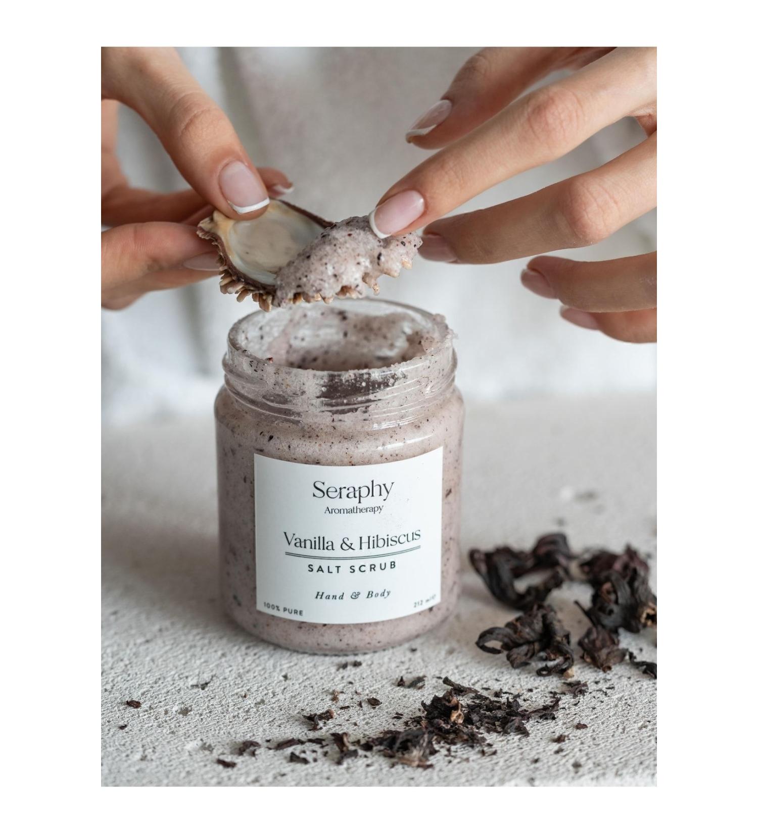 Seraphy Aromatherapy Moisturizer - Ingrown - Strawberry Leg Repair-Body Peeling Vanilla & Hibiscus - 210ml - 100% Pure - Buy Online on GoSupps.com