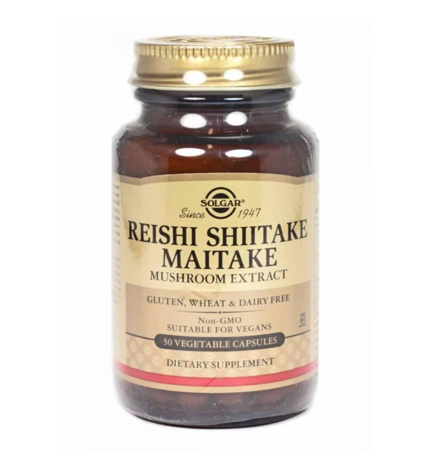 Solgar Reishi Shiitake Mai Mushroom 50 Capsules
