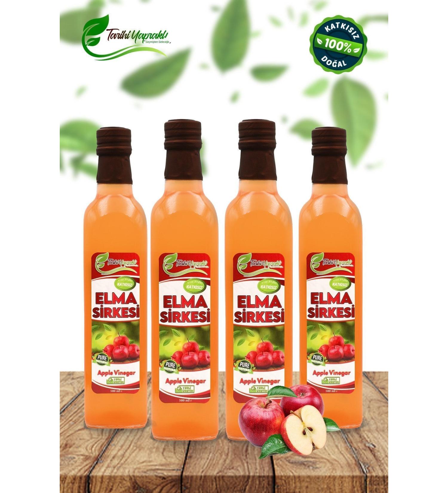 HISTORICAL LEAFLESS Additive-Free Natural Fermented Apple Cider Vinegar 4x500 ml