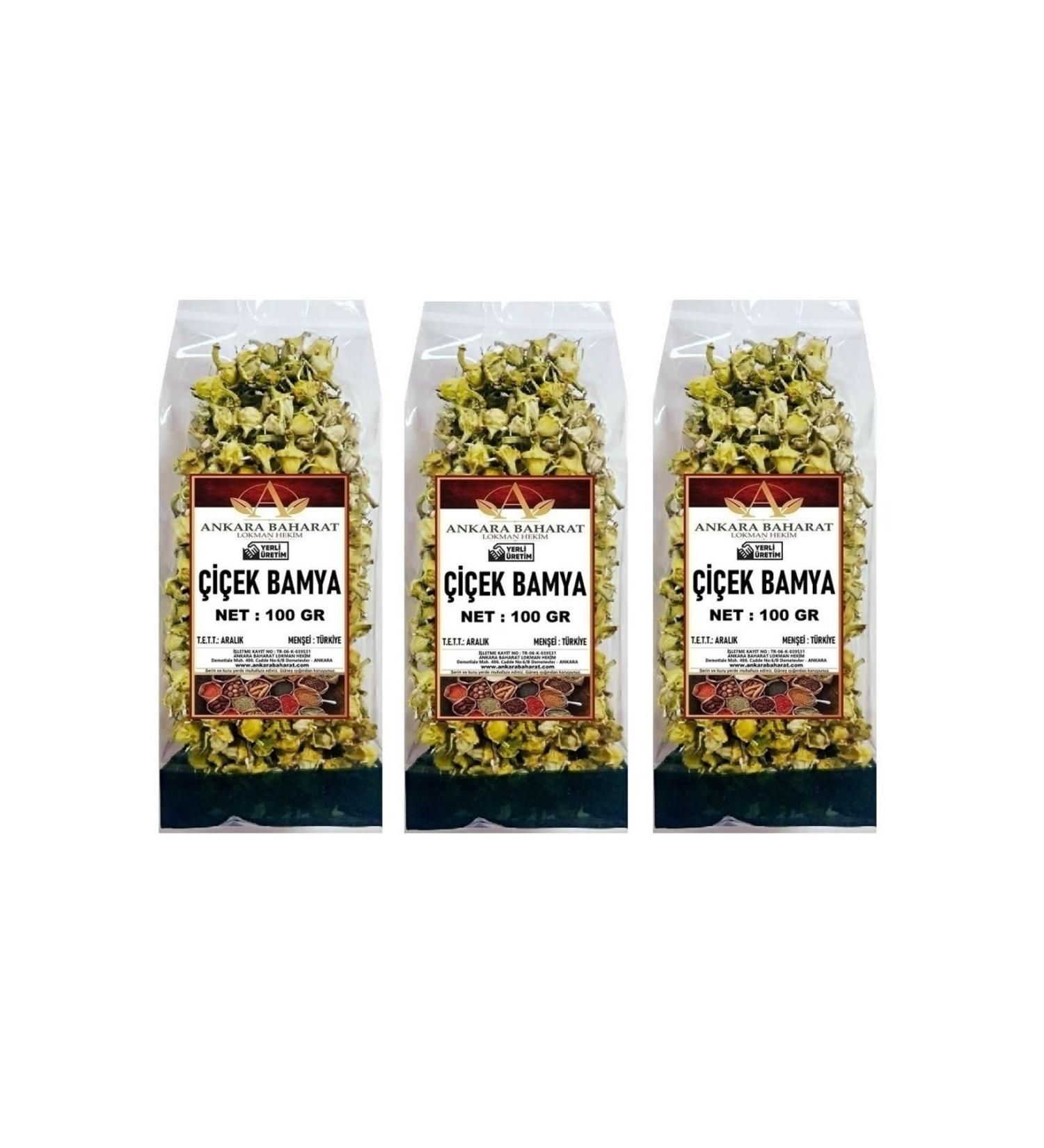 Ankara Spice Lokman Doctor Dried Flower Okra - 300 grams - Amasya Ta ova - 1. Quality