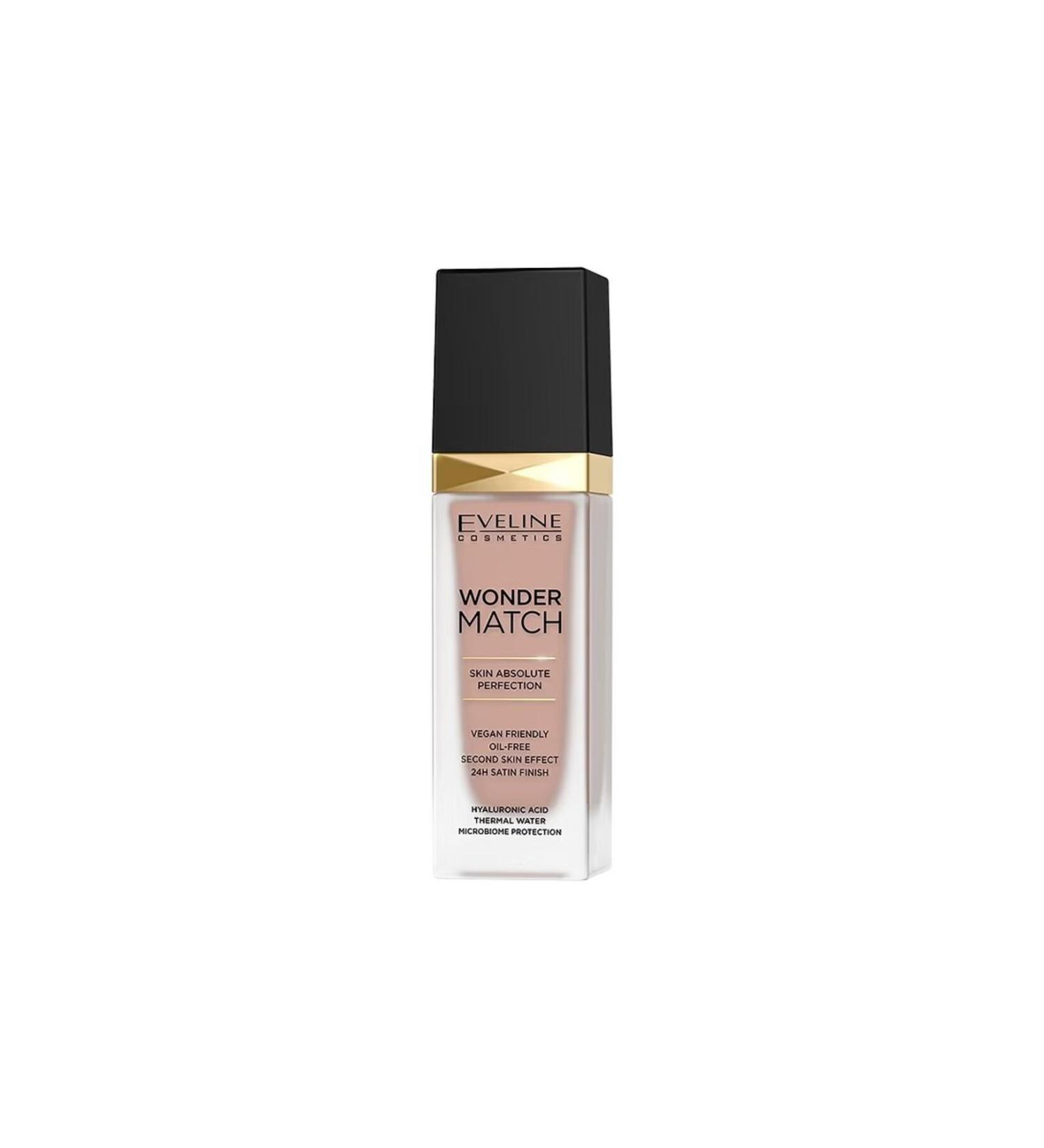 Eveline Cosmetics Wonder Match Hyaluronic Acid Vegan Foundation 30ML - Microbiome Protection - Buy Online on GoSupps.com