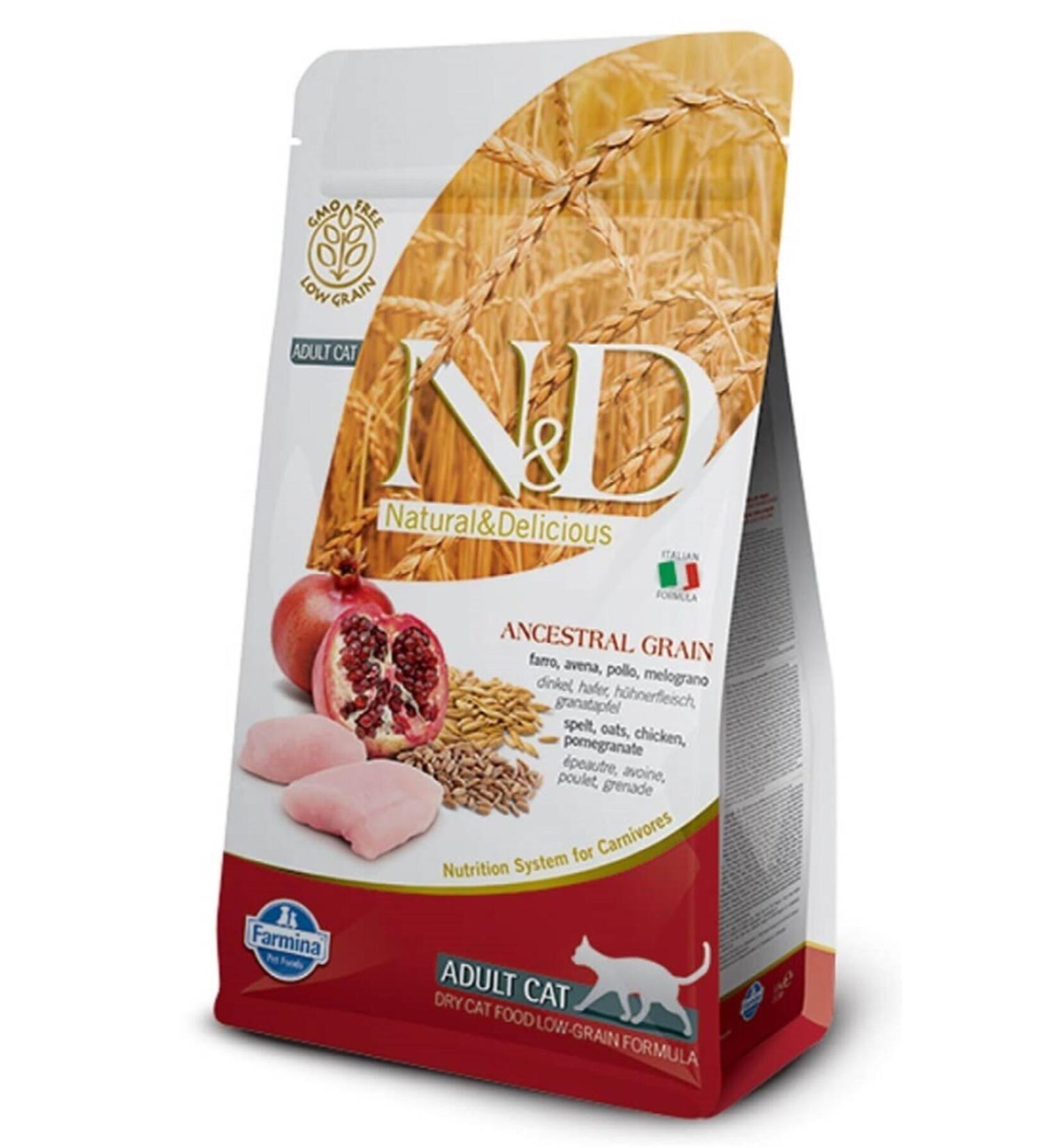 & D Low Grain Chicken & Pomegranate Cat Food 5 Kg