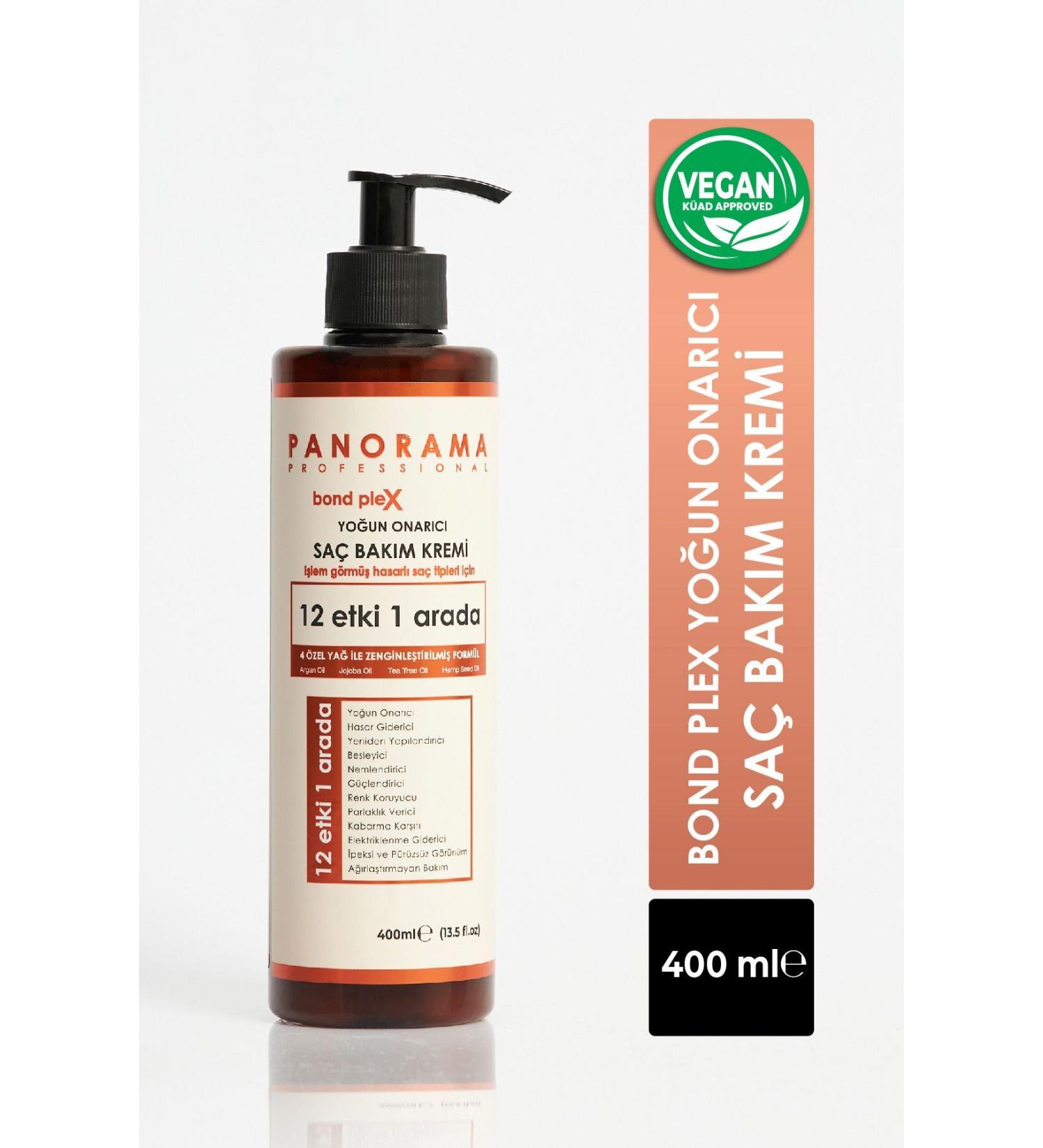 PANORAMA PROFESSIONAL Professional Bond Plex Intensive Repair Hair Care Cream-400 Ml / Vegan / 12 Effects in 1 - Buy Online on GoSupps.com