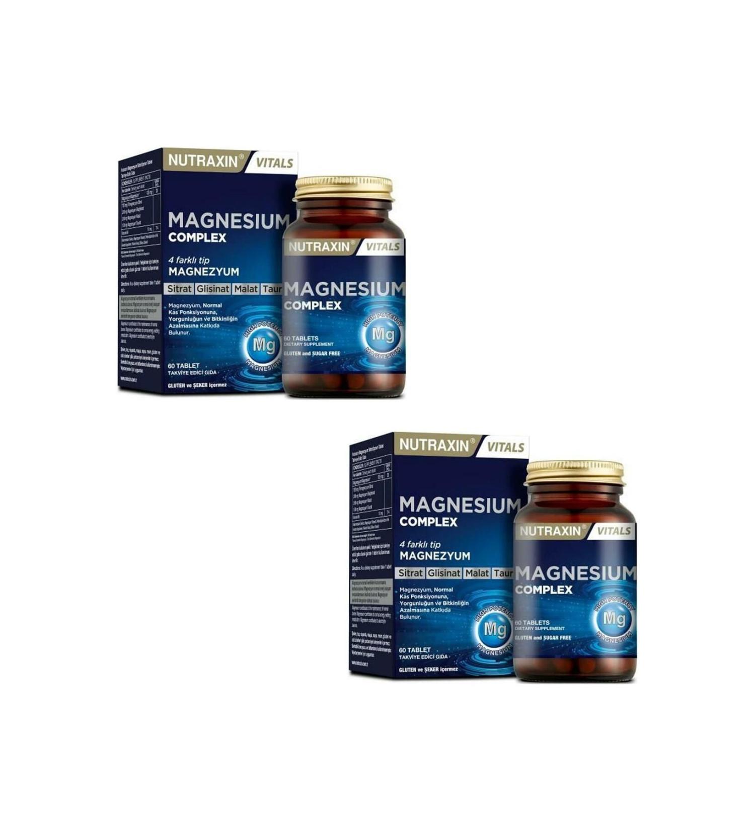Nutraxin Magnesium Complex Vitamin B6 60 Tablets 2 Pieces