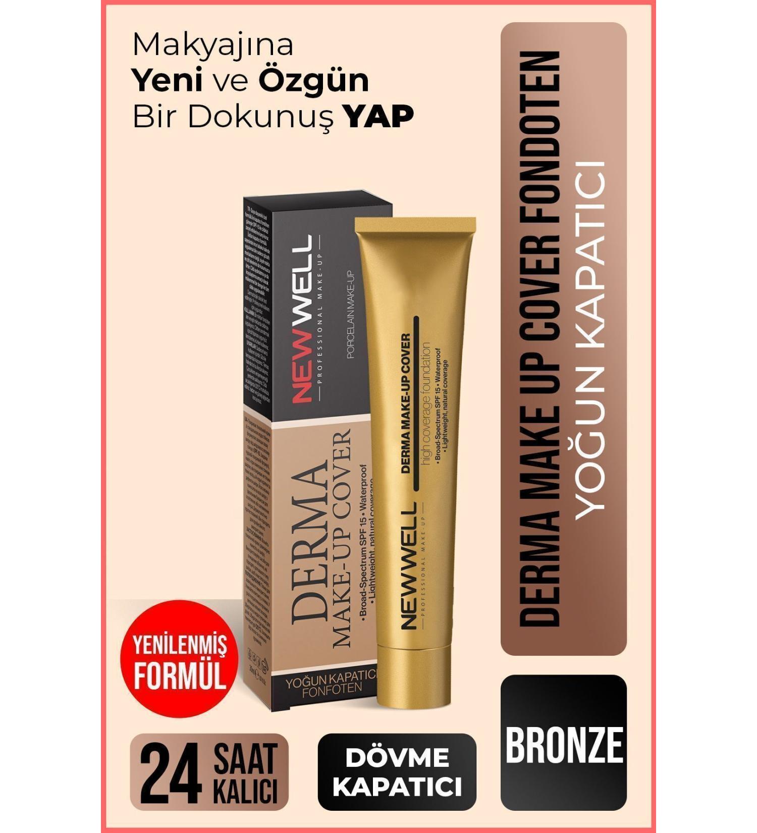 New Well Derma Make-up Cover Foundation - Bronze - Buy Online on GoSupps.com