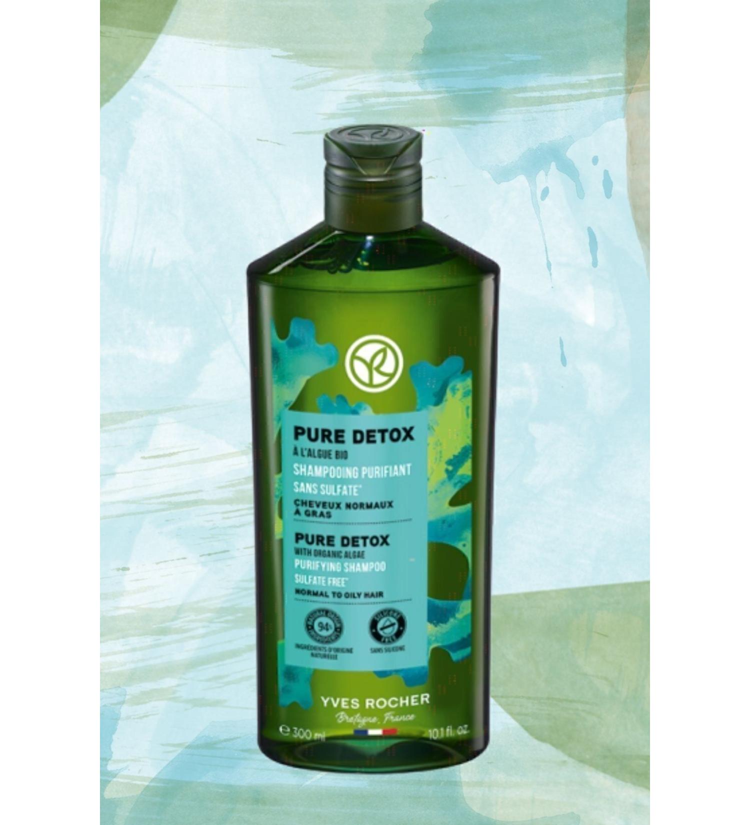 Yves Rocher Purifying Shampoo for Oily Hair - 300 ml (PURE DETOX)