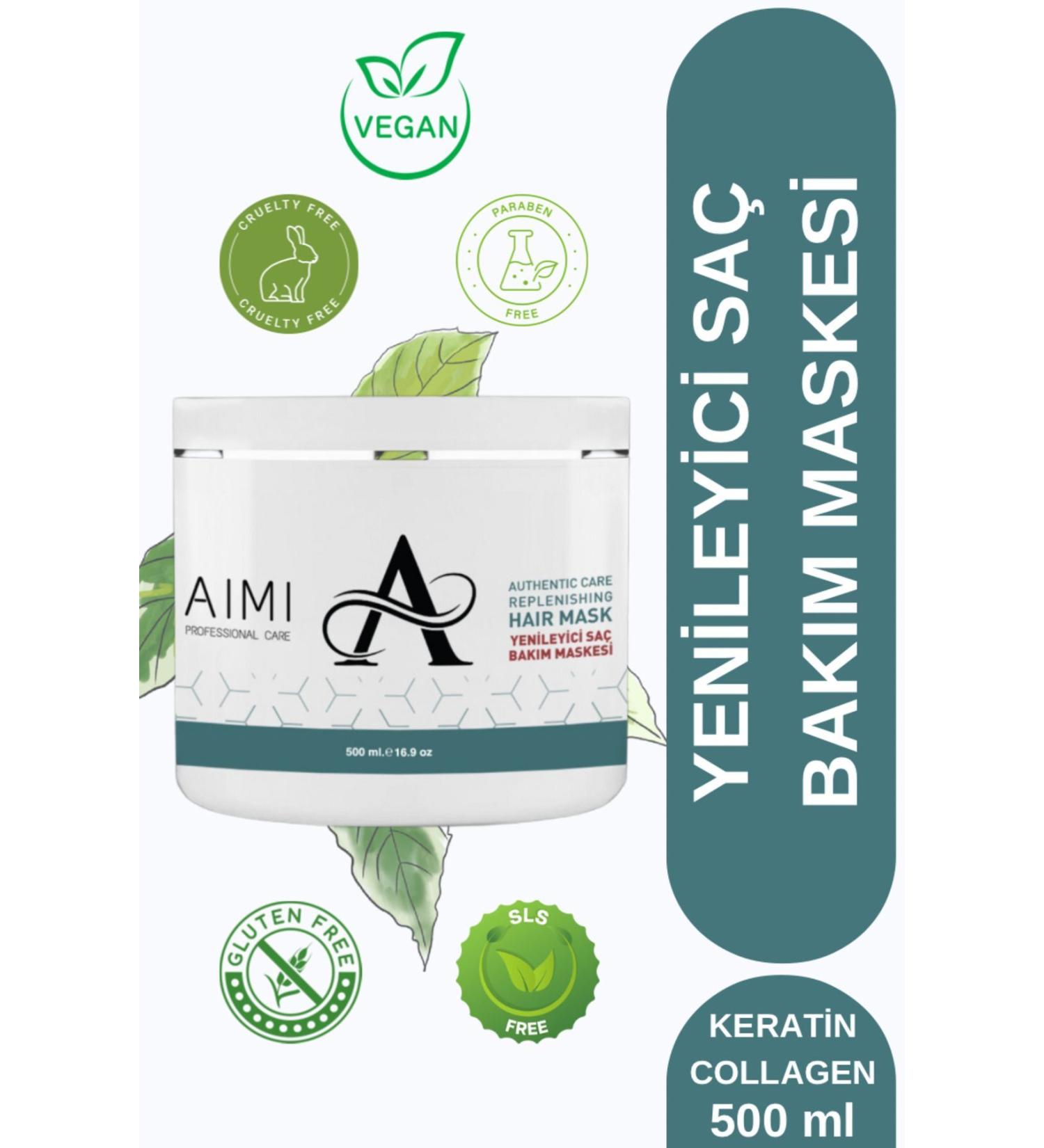 AIMI COSMETIC Aimi Paraben SLS Silicone Gluten and Salt Free Vegan Renewing Hair Care Mask 500ml - Buy Online on GoSupps.com