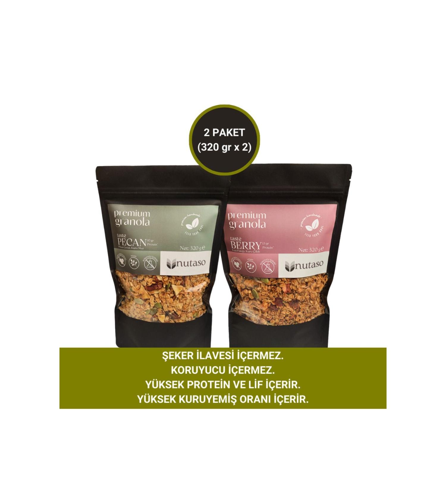 nutaso nutrition taste solutions Pecan Granola (320 g) Berry Granola (320 g) - Buy Online on GoSupps.com