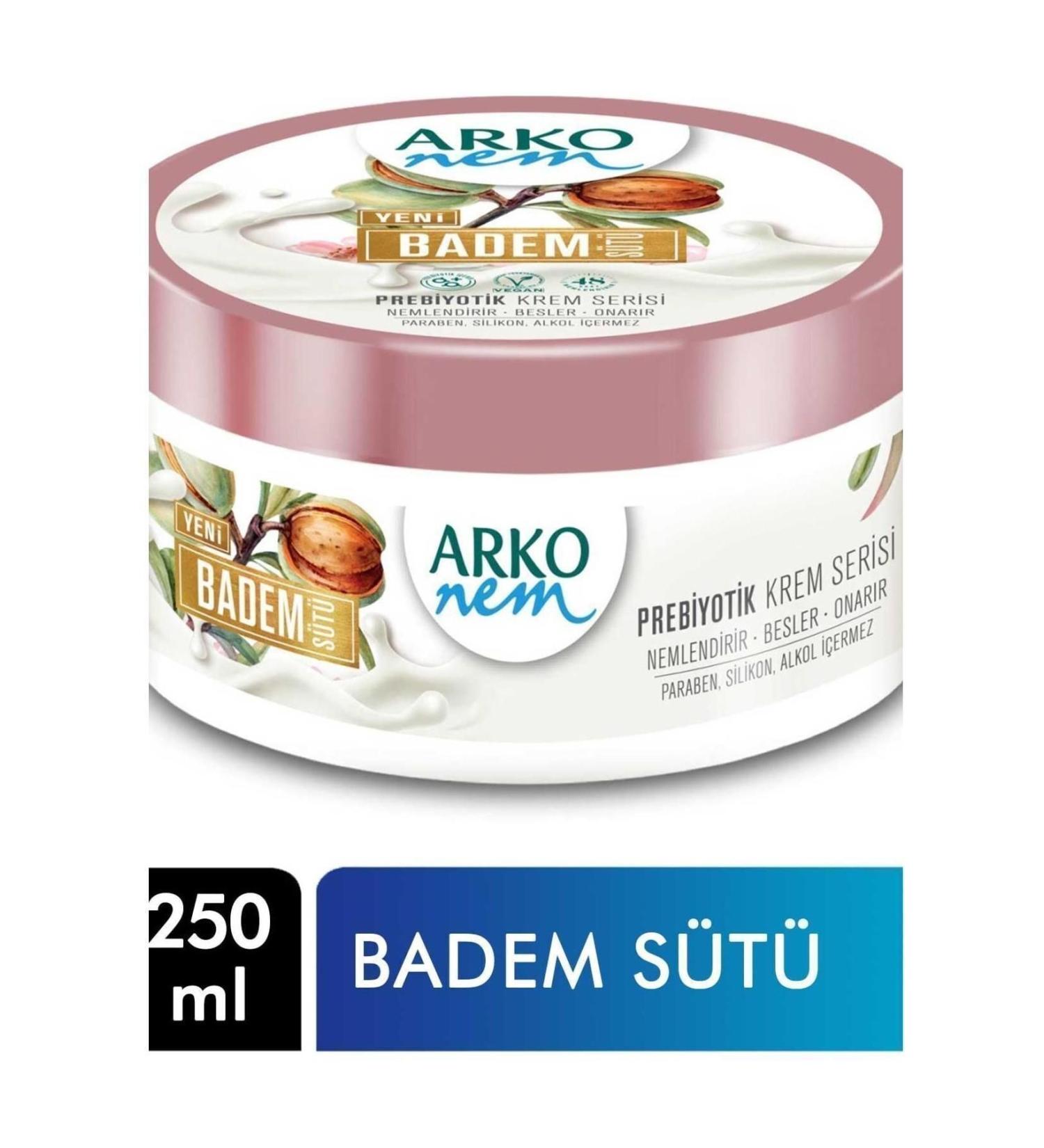 Arko Arko Moisture Cream Prebiotic 250 Ml Almond Milk 8690506507367 Face Cream