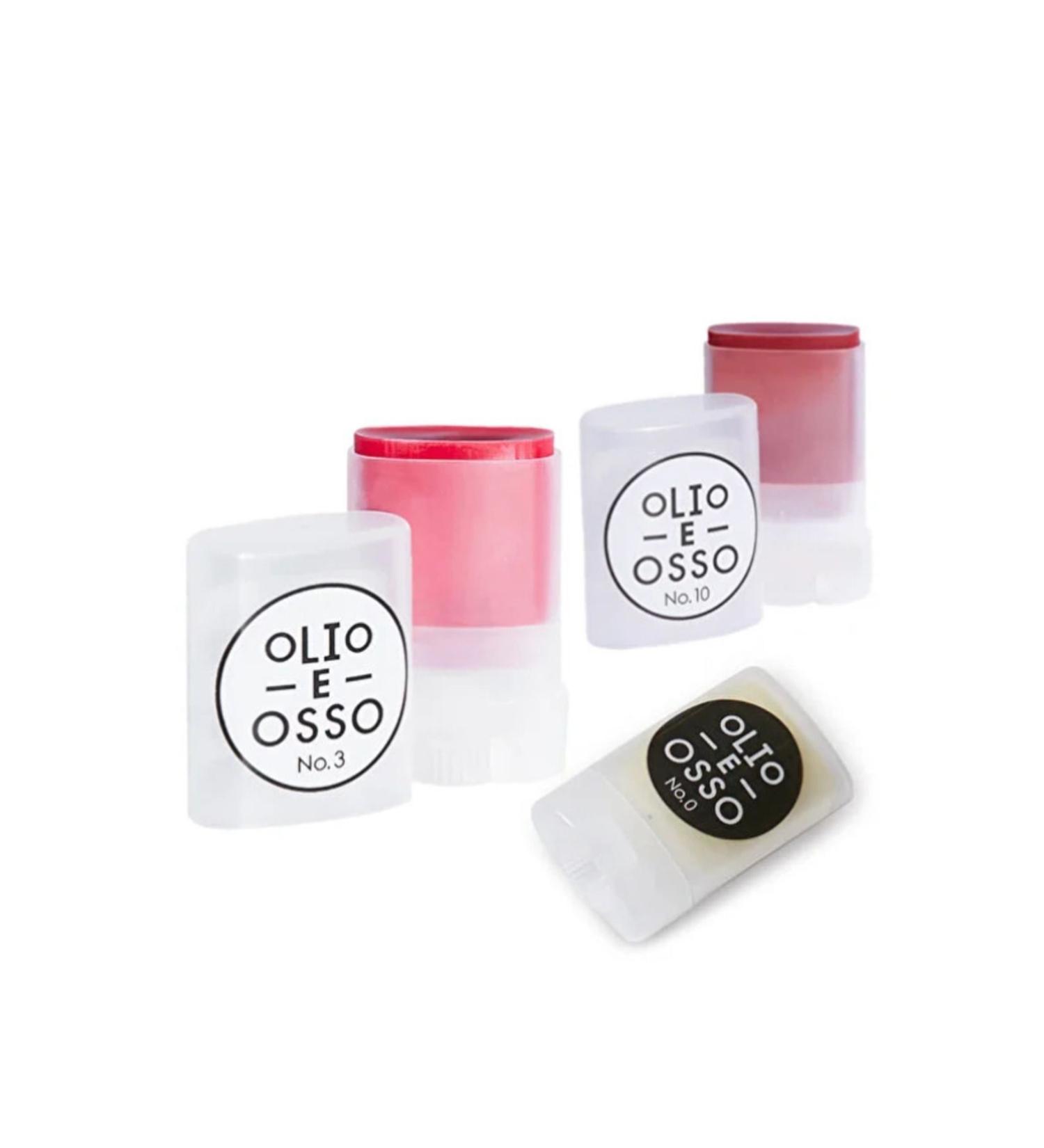 OLIO E OSSO Multi Stick Clean Beauty Tinted Blush Strawberry Make Up Moisturizing Set of 3