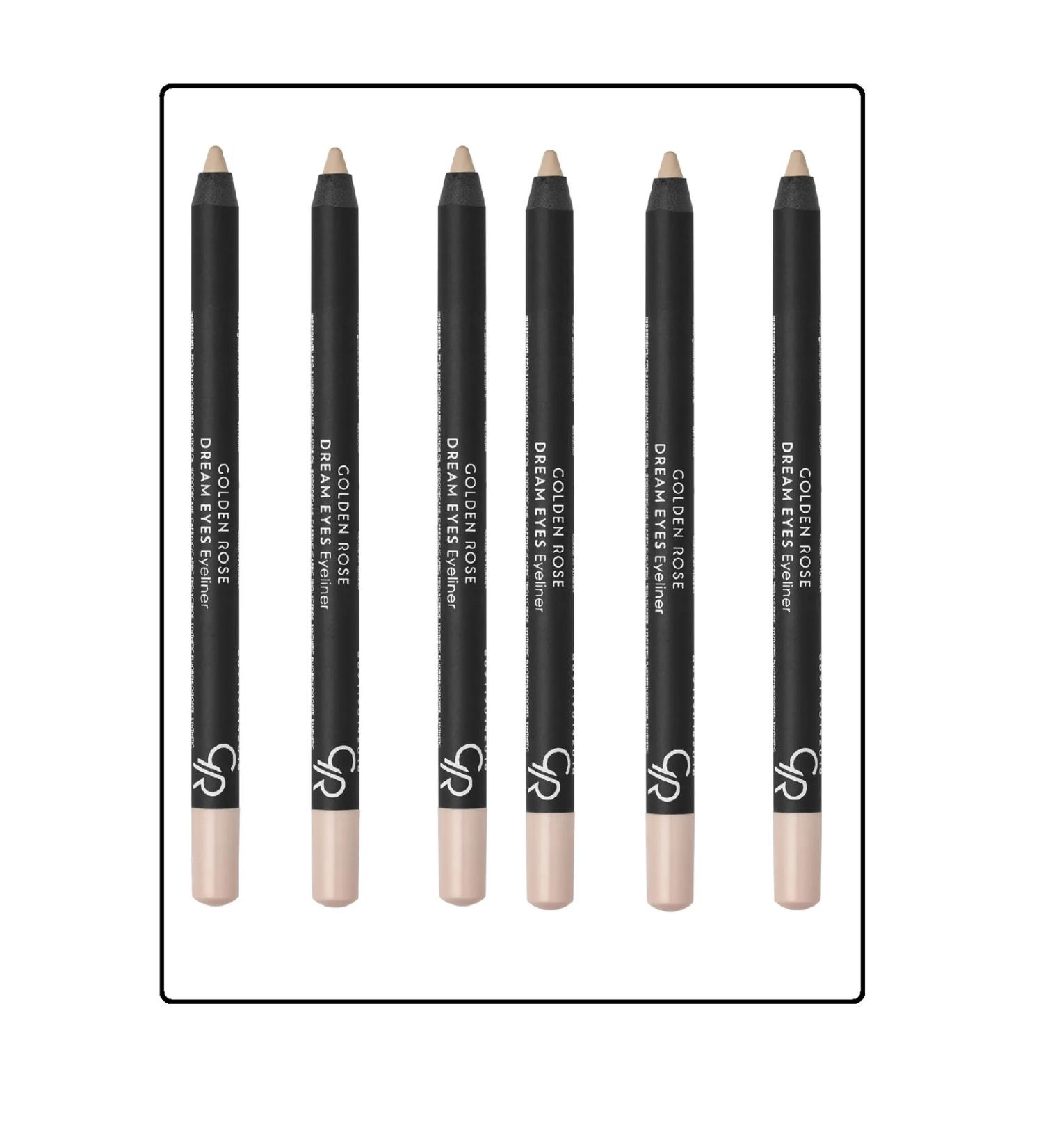Golden Rose Dream Eyes Eyeliner No:426 Bone White - Eye Pencil X 6 PCS